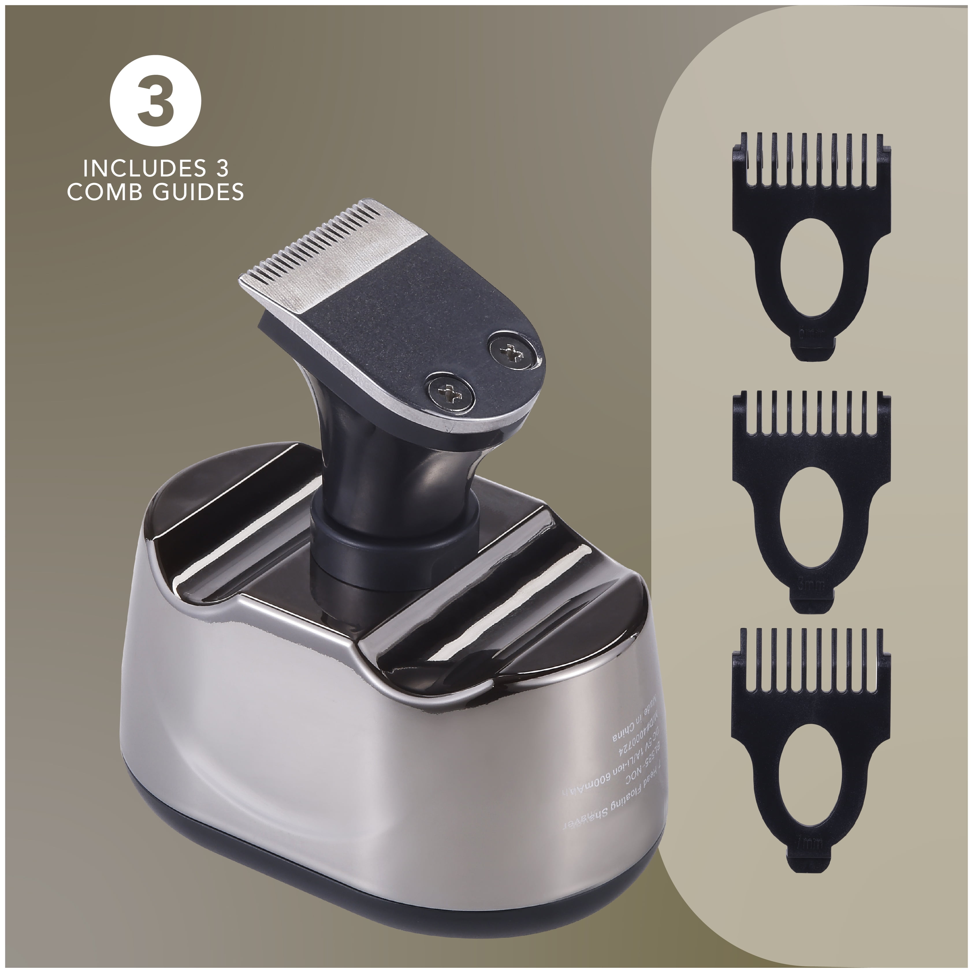 Bally's 7 Head Floating Cordless Rechargeable Men's Electric Shaver - Image 17