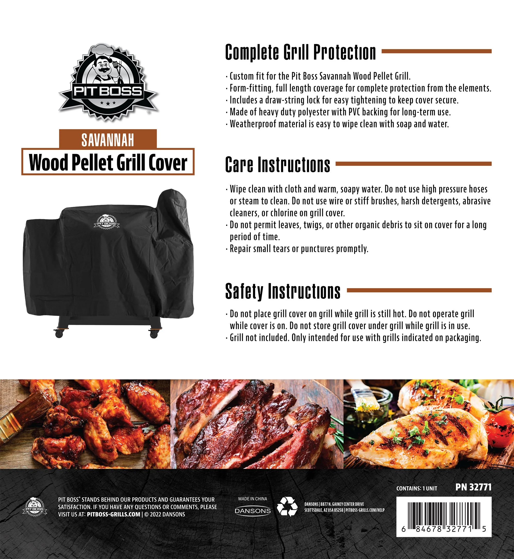 Pit Boss Onyx Edition Savannah Grill Cover - Image 3