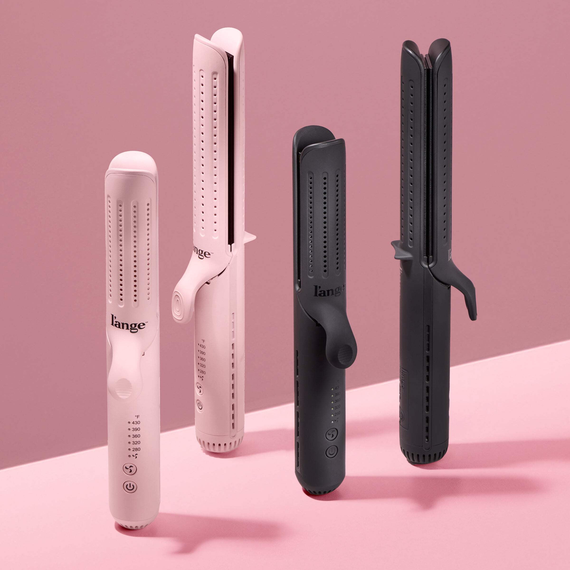 L'ange Hair Le Duo Grande 360° Airflow Styler | 2-in-1 Curling Wand & Titanium Flat Iron Hair Straightener (Black) - Image 4