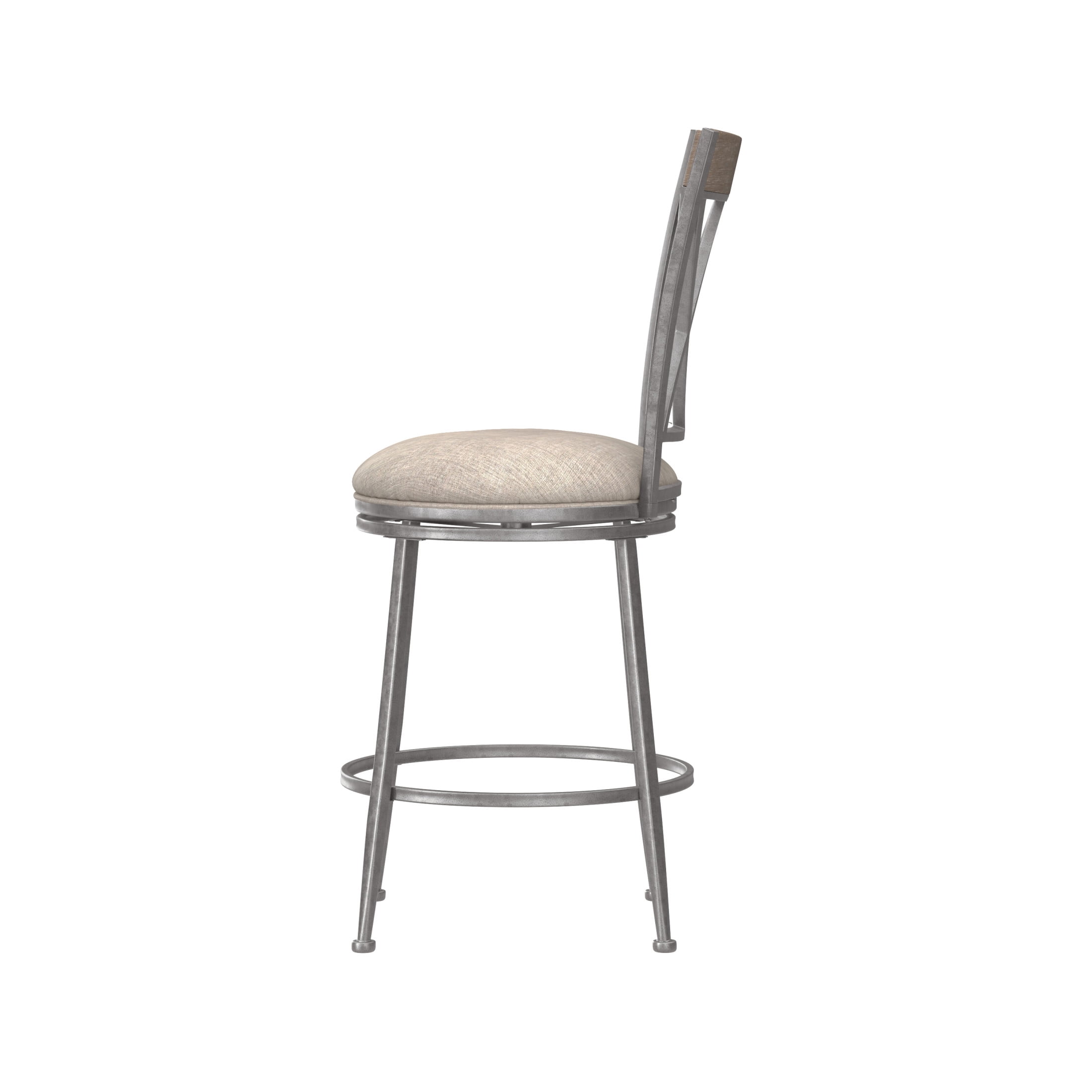 Hillsdale Furniture Stewart Metal Counter Height Swivel Stool, Aged Pewter - Image 20