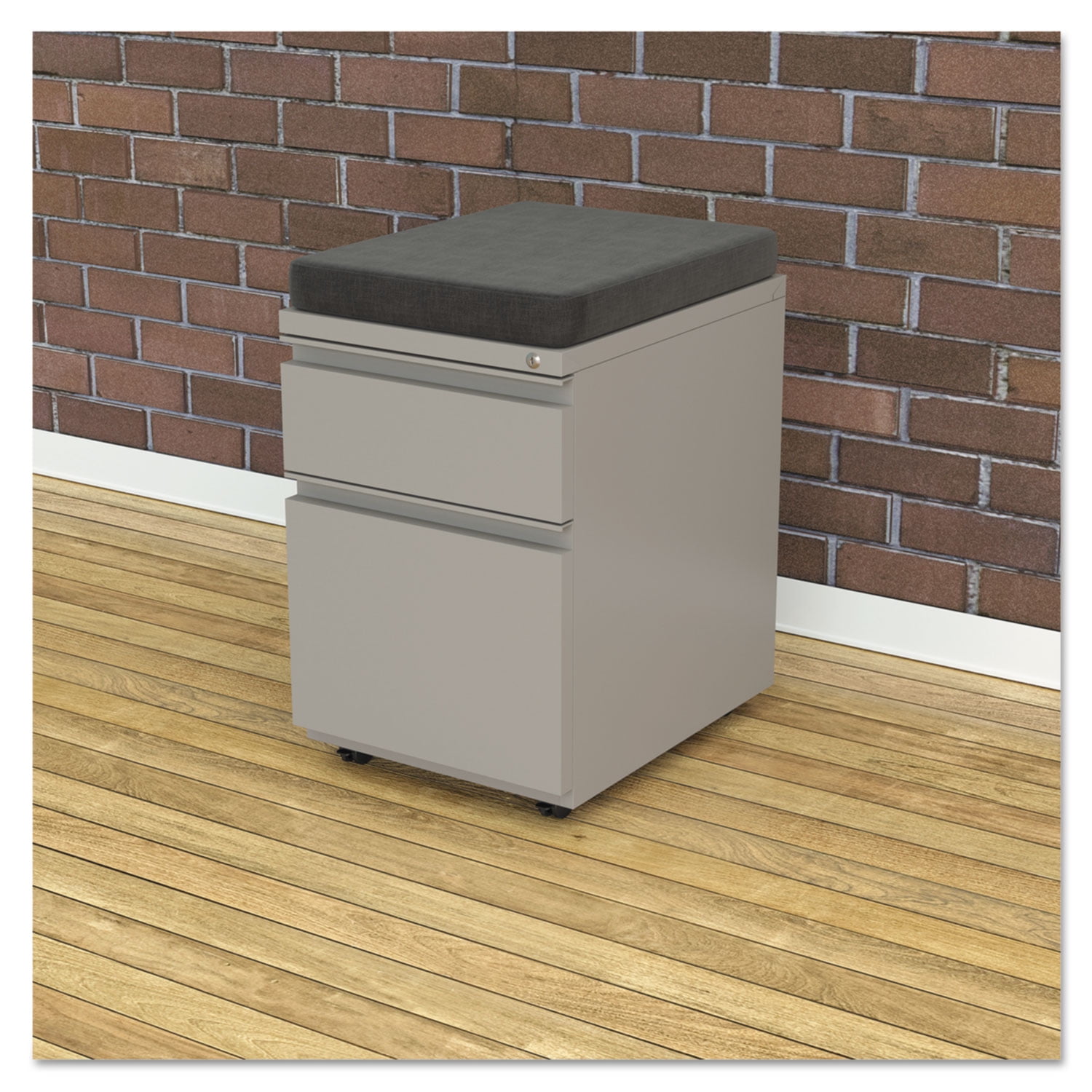 Alera 2 Drawers Vertical Lockable Filing Cabinet, Light Gray - Image 8