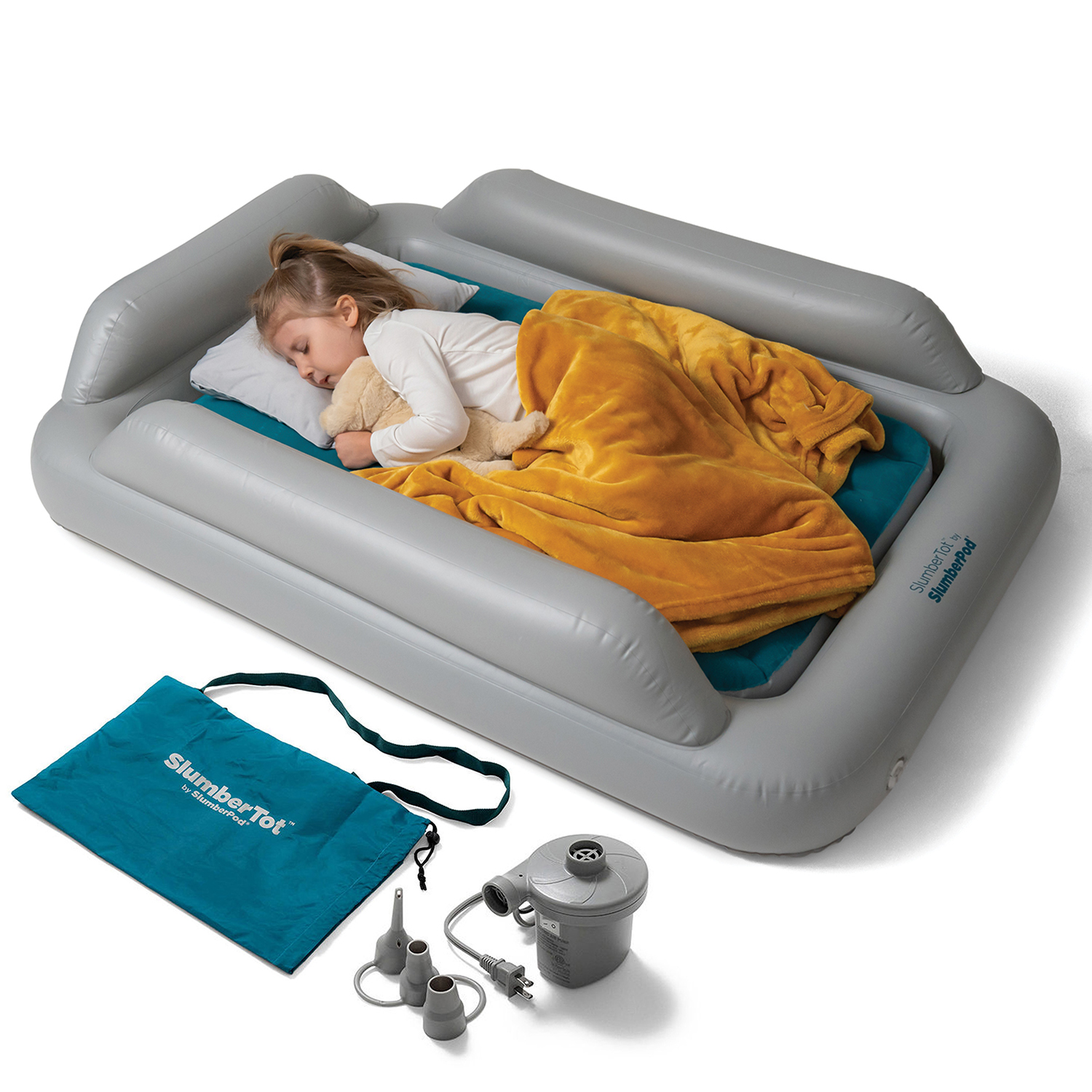 SlumberPod SlumberTot Inflatable Toddler Travel Mattress with Electric Air Pump - Image 5