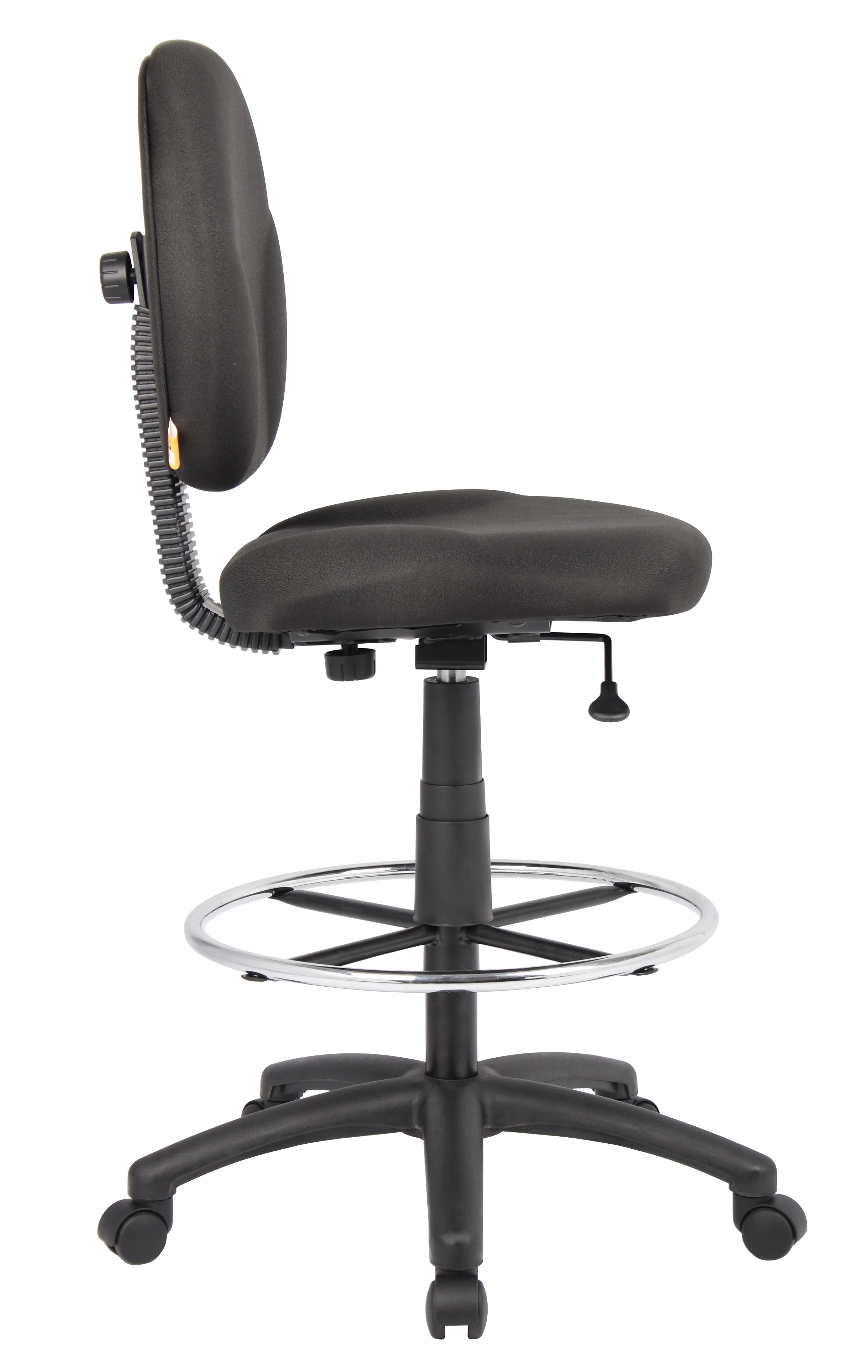 Boss Office Products Black Fabric Drafting Stools W/Footring - Image 6