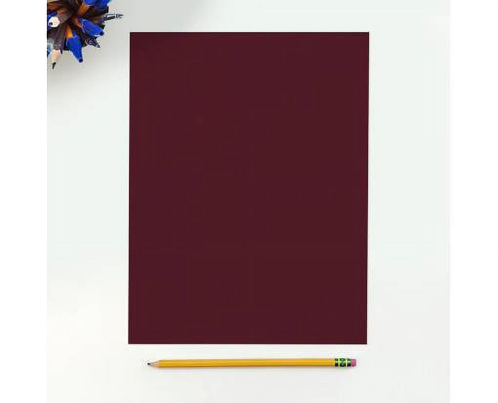 LUXPaper 8 1/2 x 11 Cardstock, Burgundy Linen, 250/Pack - Image 2