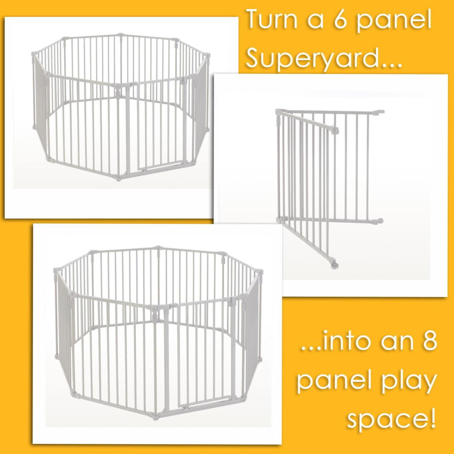 Toddleroo by North States 3-in-1 Superyard Baby Play Yard Two-Panel Extension, Taupe Metal - Image 4