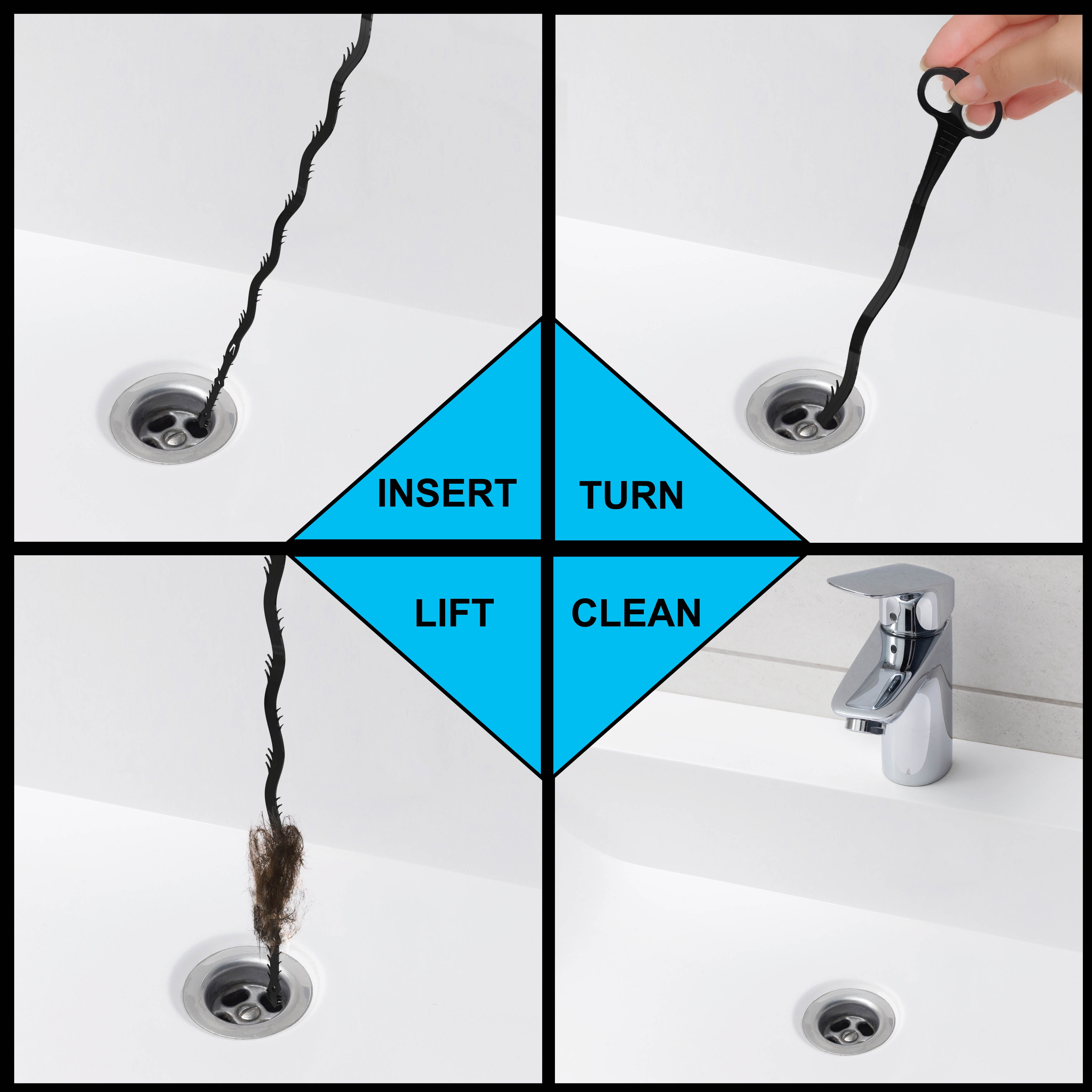 (12 pack) Dr. Rooter 20" Drain Snake with 46 Trap Spikes, Non-Toxic & Reusable, 2 Pack - Image 7