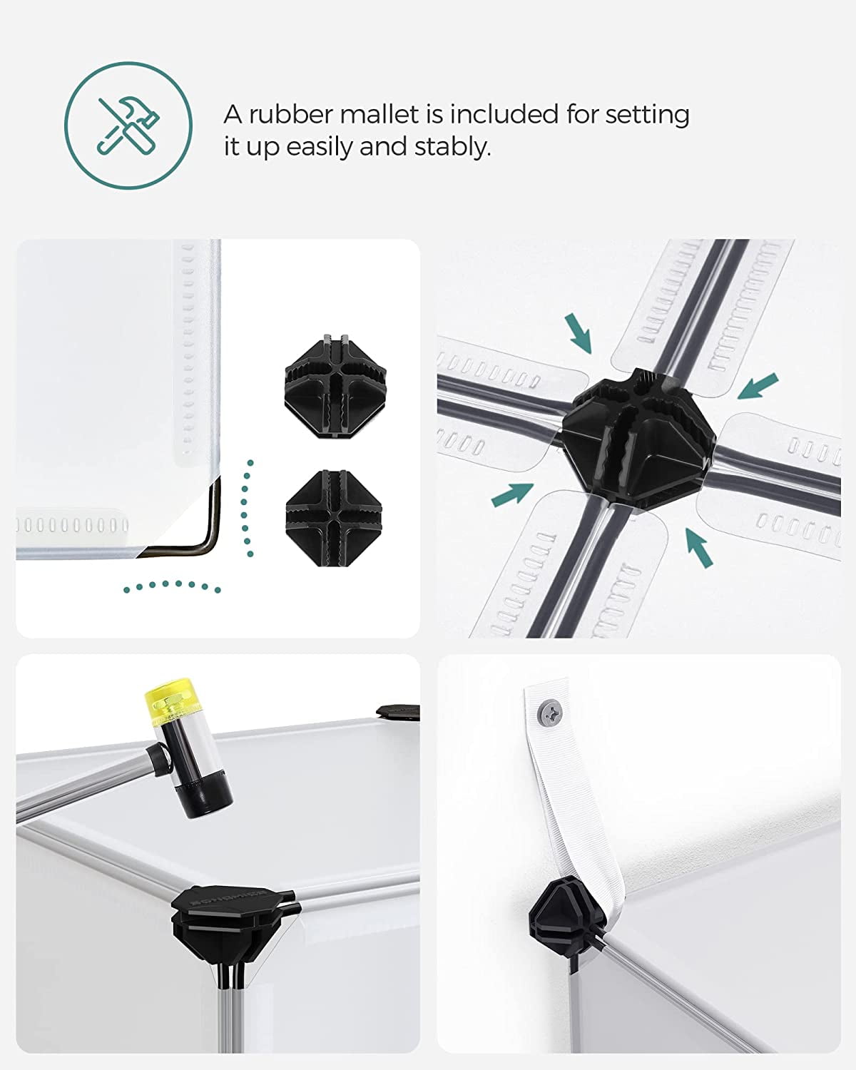 DIY 16 Cube Storage Organizer Shelf Closet Cubbie Storage Bookcase for Bedroom Living Room White Translucent - Image 3