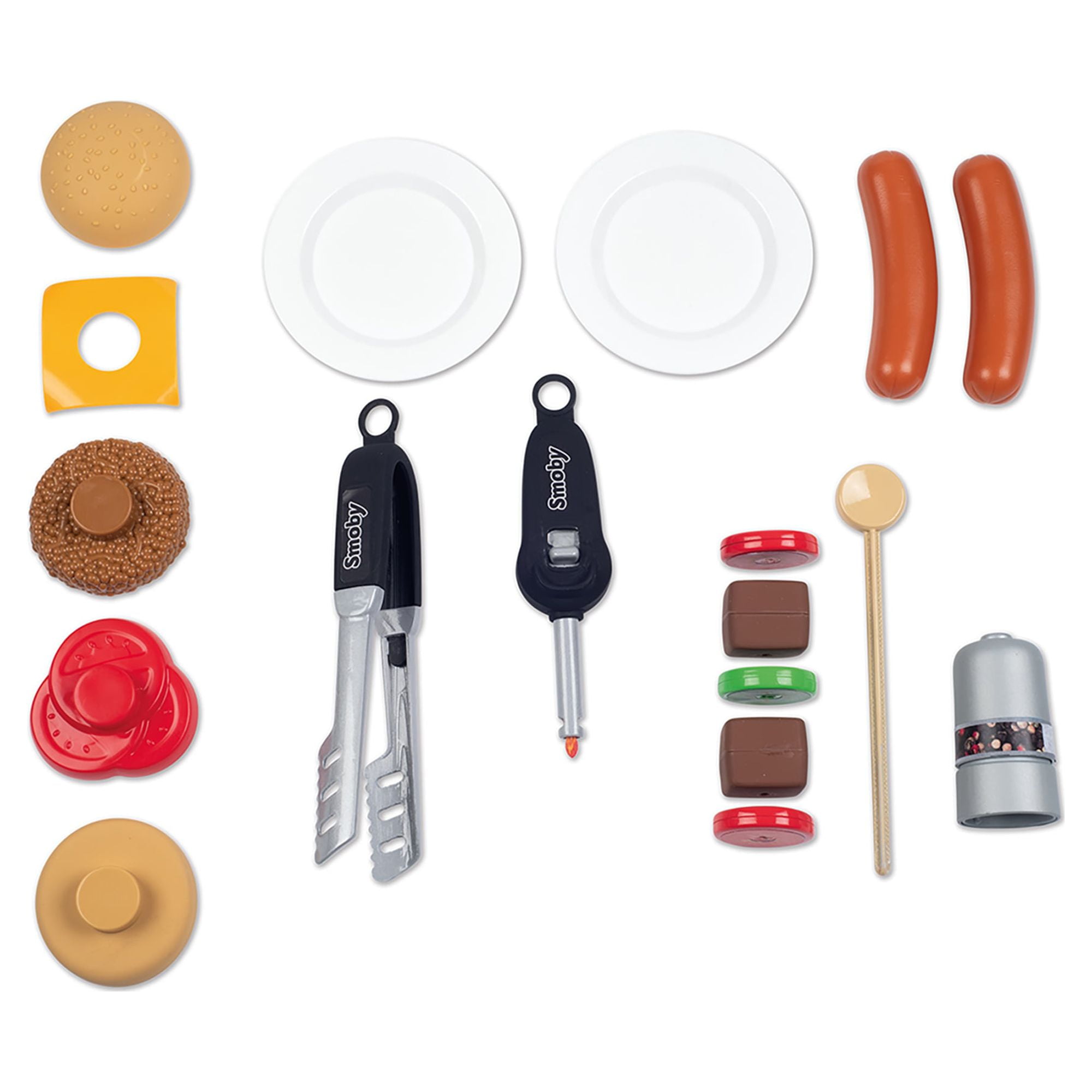 Smoby: BBQ Plancha Grill - Black, 18-Piece Accessory Playset - Realistic Cooking, Turn The Button & See Flames Appear, 19.69x14.57x28.43", Kids Age 3+ - Image 9