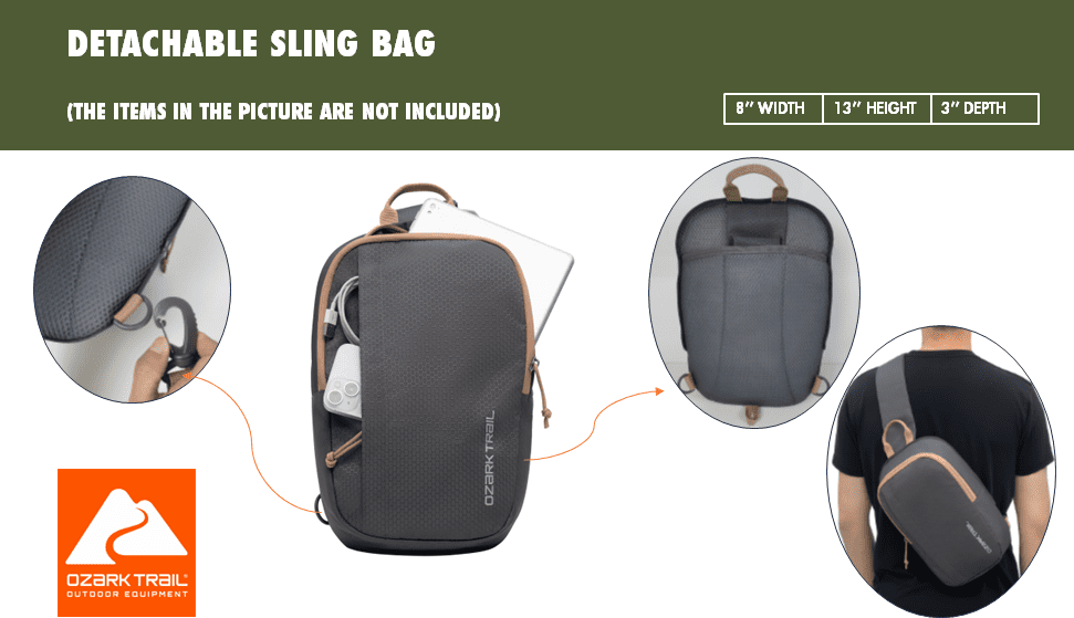 Ozark Trail 60L Hiking Backpack with Durable Fabric and Multiple Pock,Age group:Adult - Image 6