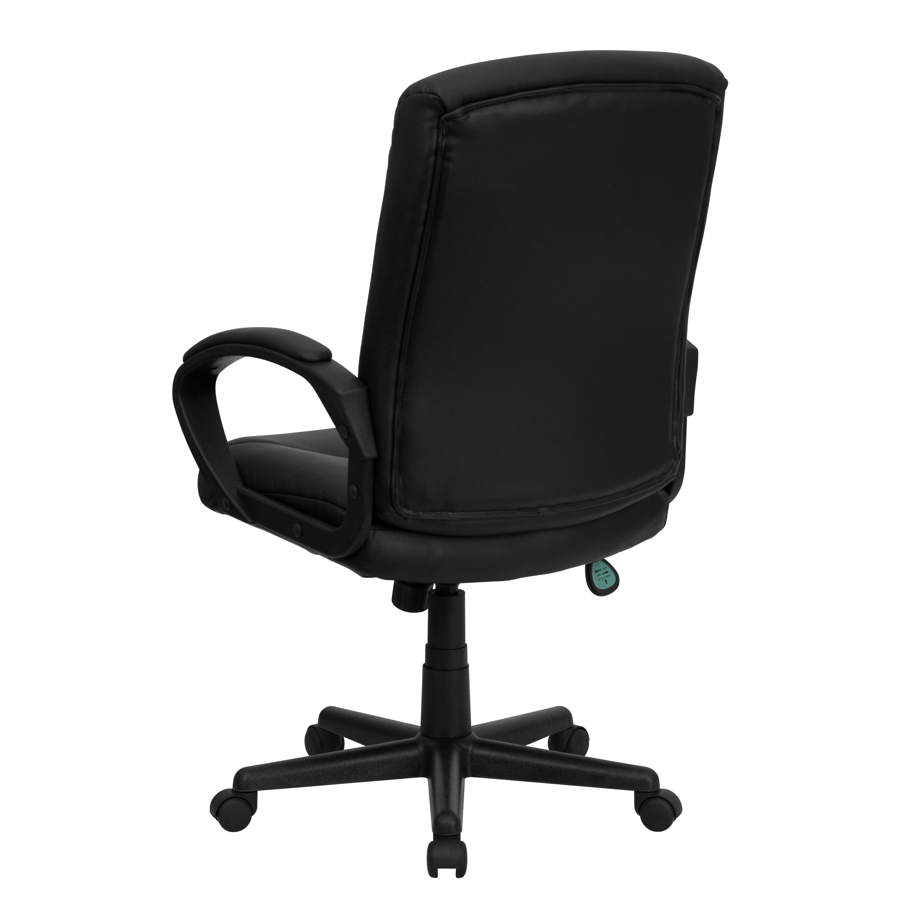 Flash Furniture Chelsea Mid-Back Black LeatherSoft Executive Swivel Office Chair with Three Line Horizontal Stitch Back and Arms - Image 12