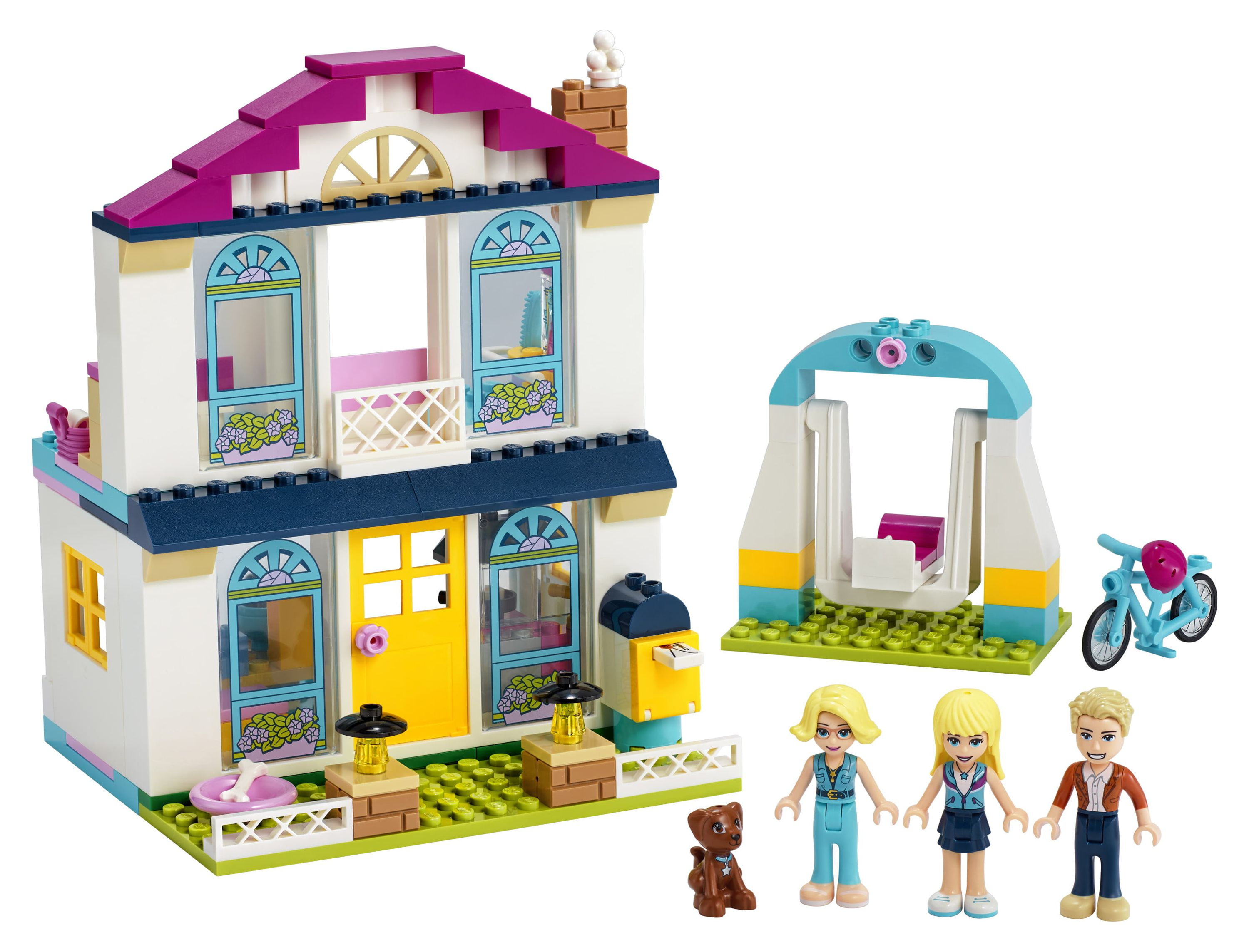 LEGO Friends 4+ Stephanie’s House 41398 Building Toy with Miniature Bike and Mini Toy Dog Figure (170 Pieces) - Image 3