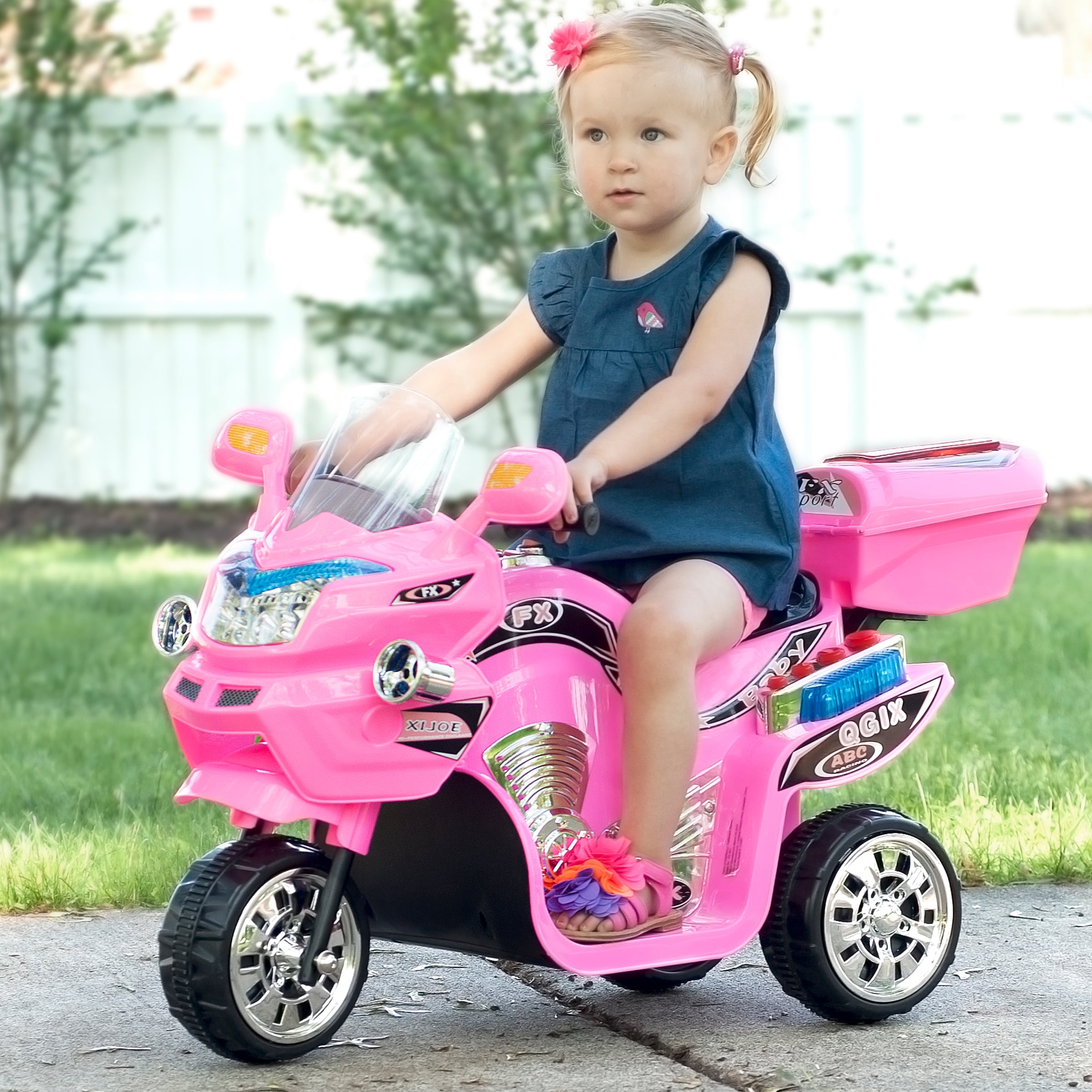 Lil’ Rider Electric Motorcycle for Kids - 3-Wheel Battery-Powered Toy Motorcycle for Kids Ages 3 to 6, (Pink) - Image 5