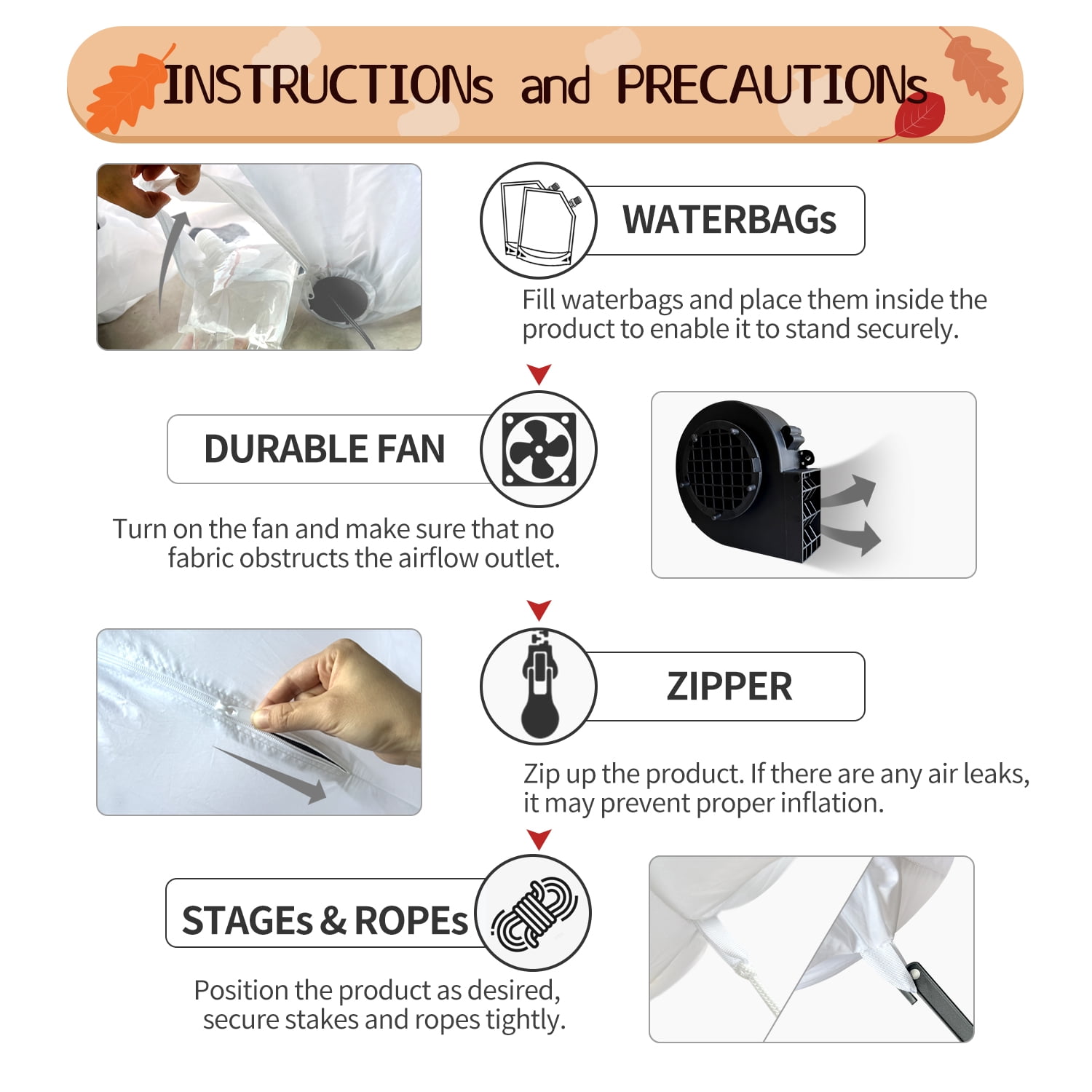 DeeKom 6' Fall Inflatable Scarecrow Decorations, Blow up Thanksgiving Decor Build-in LED Lights, Inflatable Outdoor Holiday Yard Decorations - Image 4