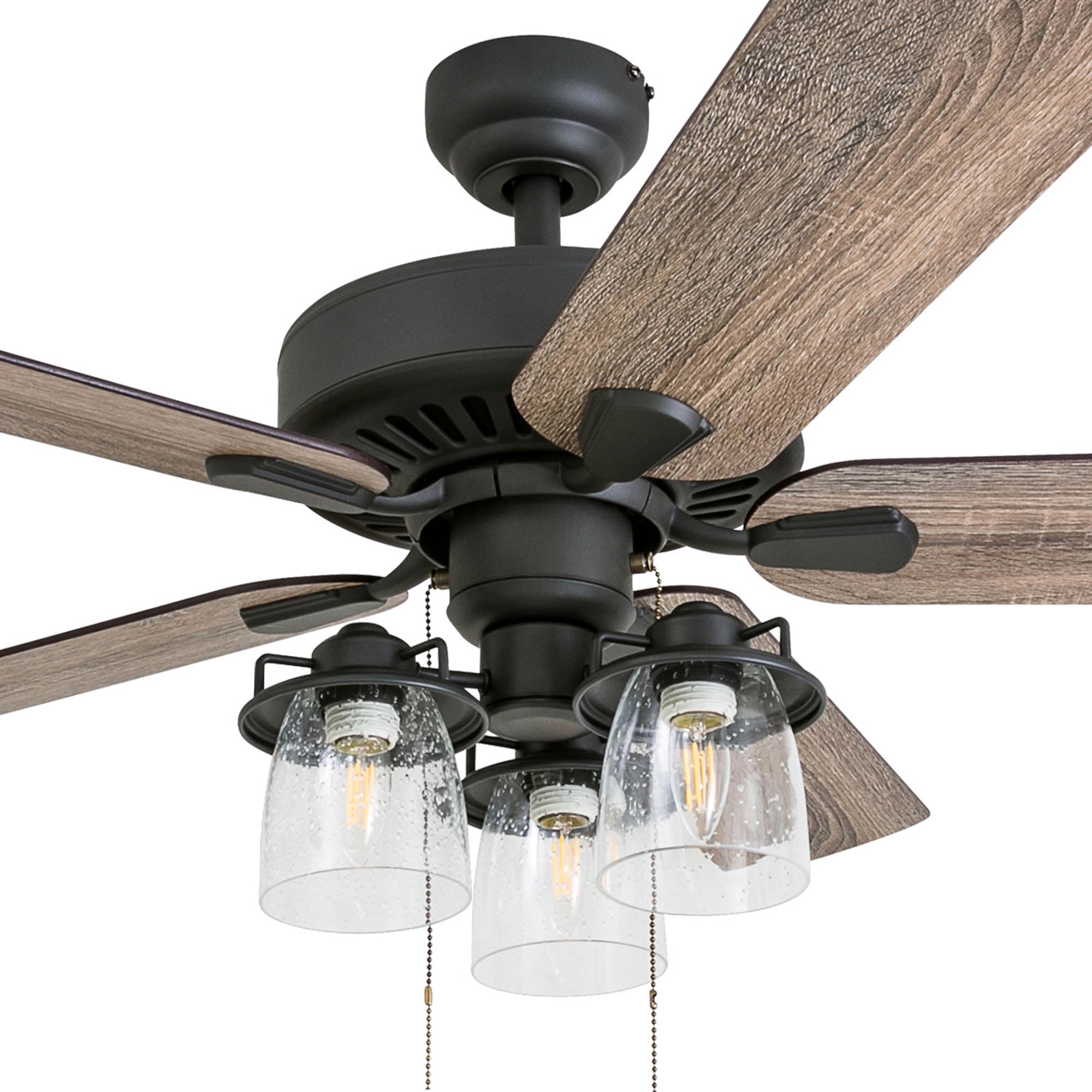 Prominence Home 50585-35 Briarcrest Farmhouse 52-Inch Aged Bronze Indoor Ceiling Fan with 5 Barnwood, Tumbleweed Blades - Image 2