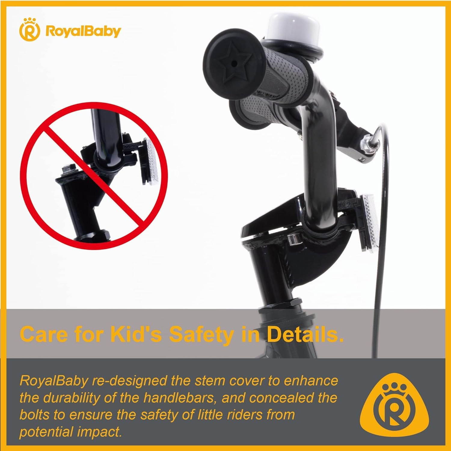 Royalbaby Freestyle 18" Kids Bicycle for Boys Girls, Ages 6-9 Years, Black - Image 4