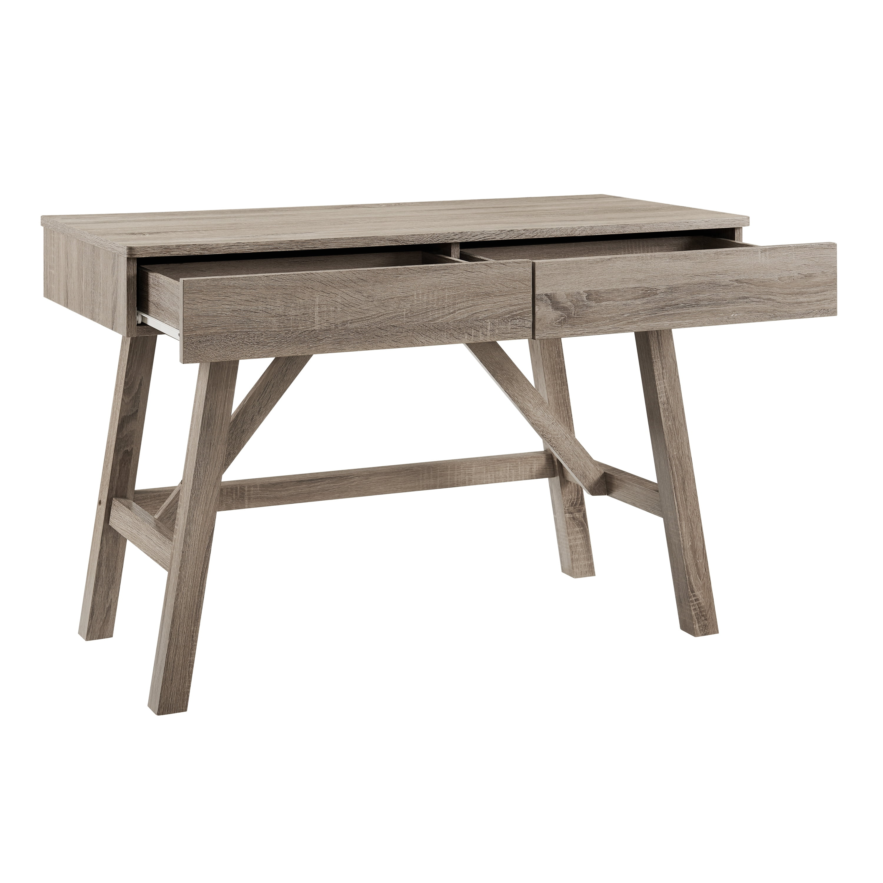 Linon Myrtis 2-Drawer Desk, 47" Wide, Gray Finish - Image 14