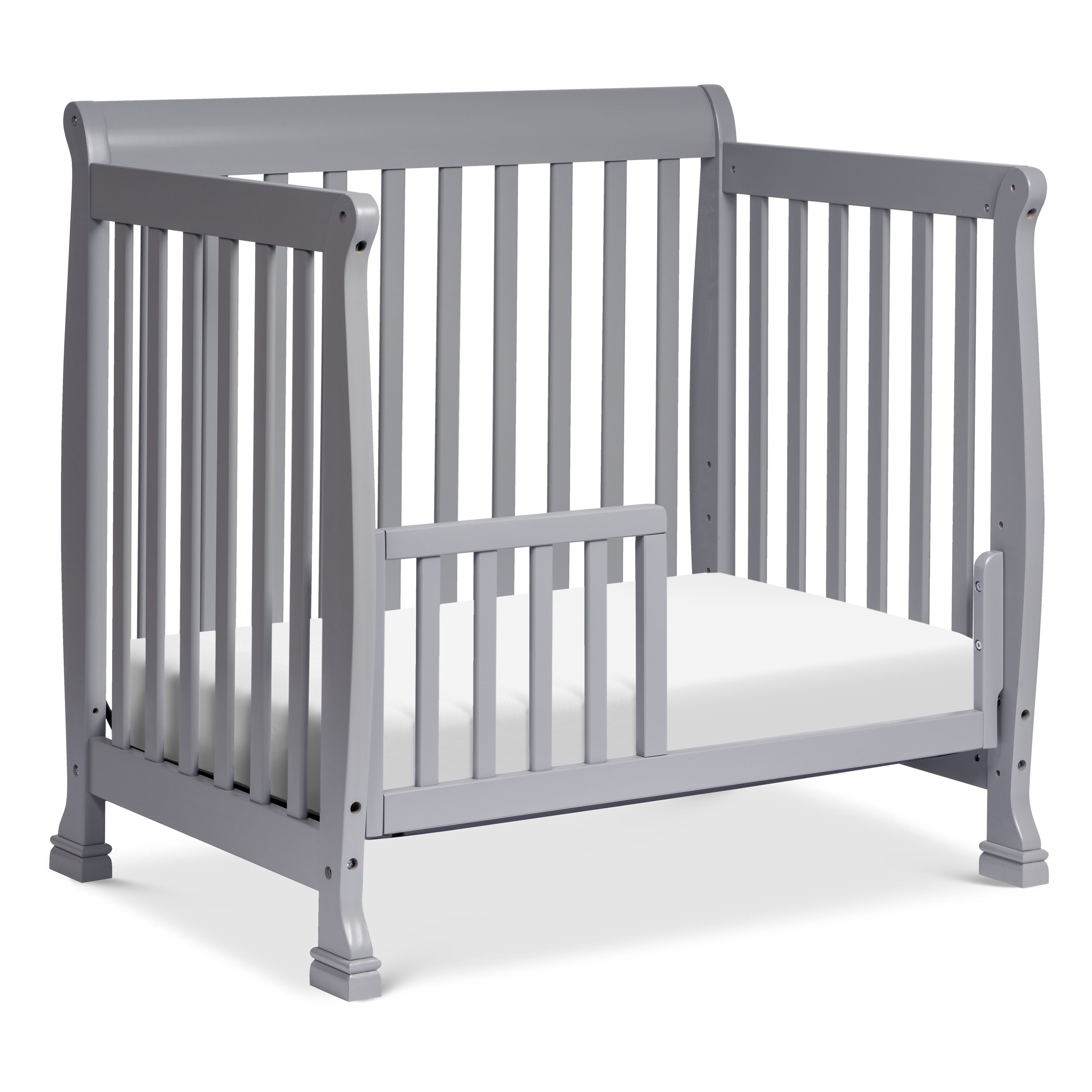 DaVinci Kalani 4-in-1 Convertible Mini Crib, Gray - Image 3
