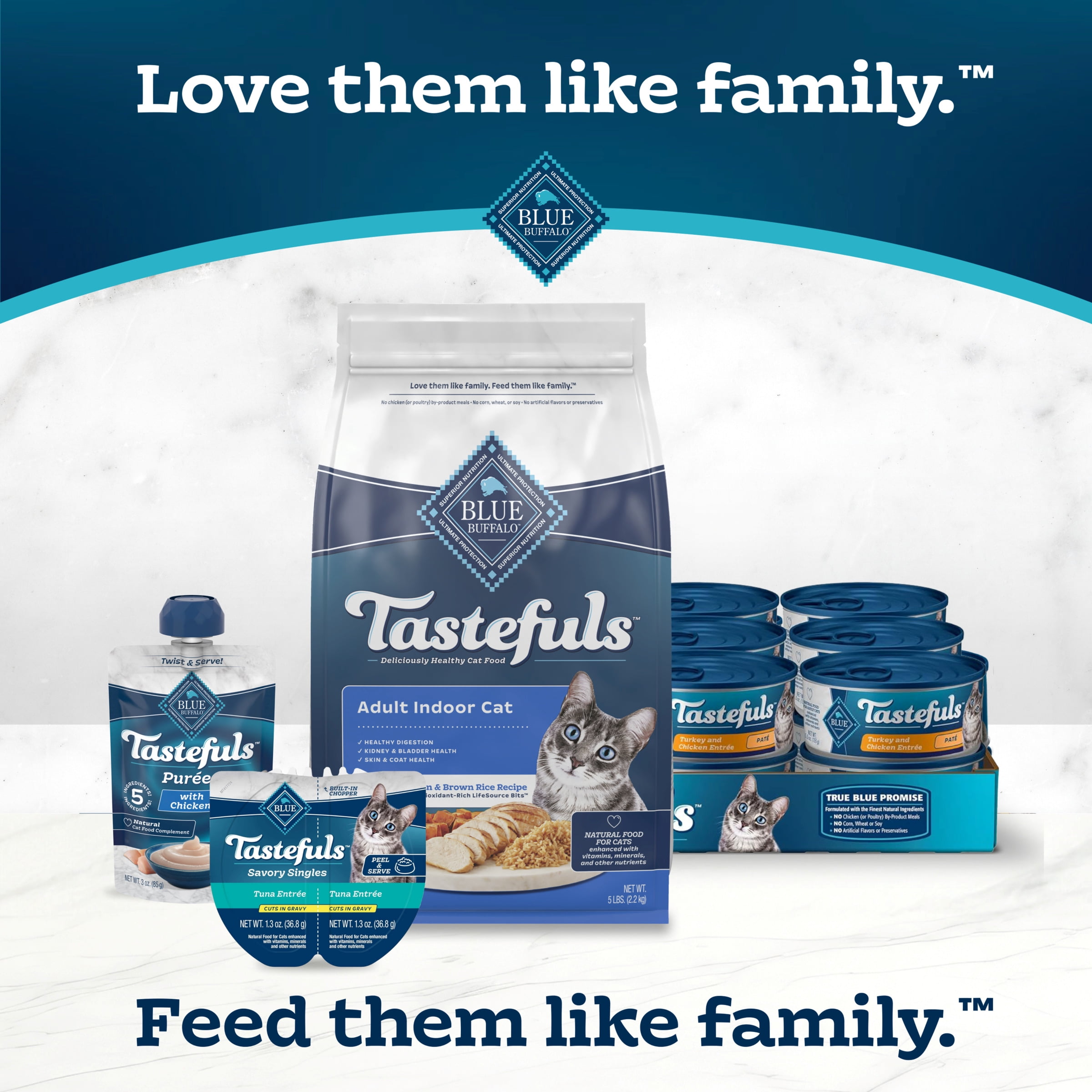 Blue Buffalo Tastefuls Dry Food, Adult Indoor Cat, Chicken and Brown Rice, 15-lb Bag - Image 4