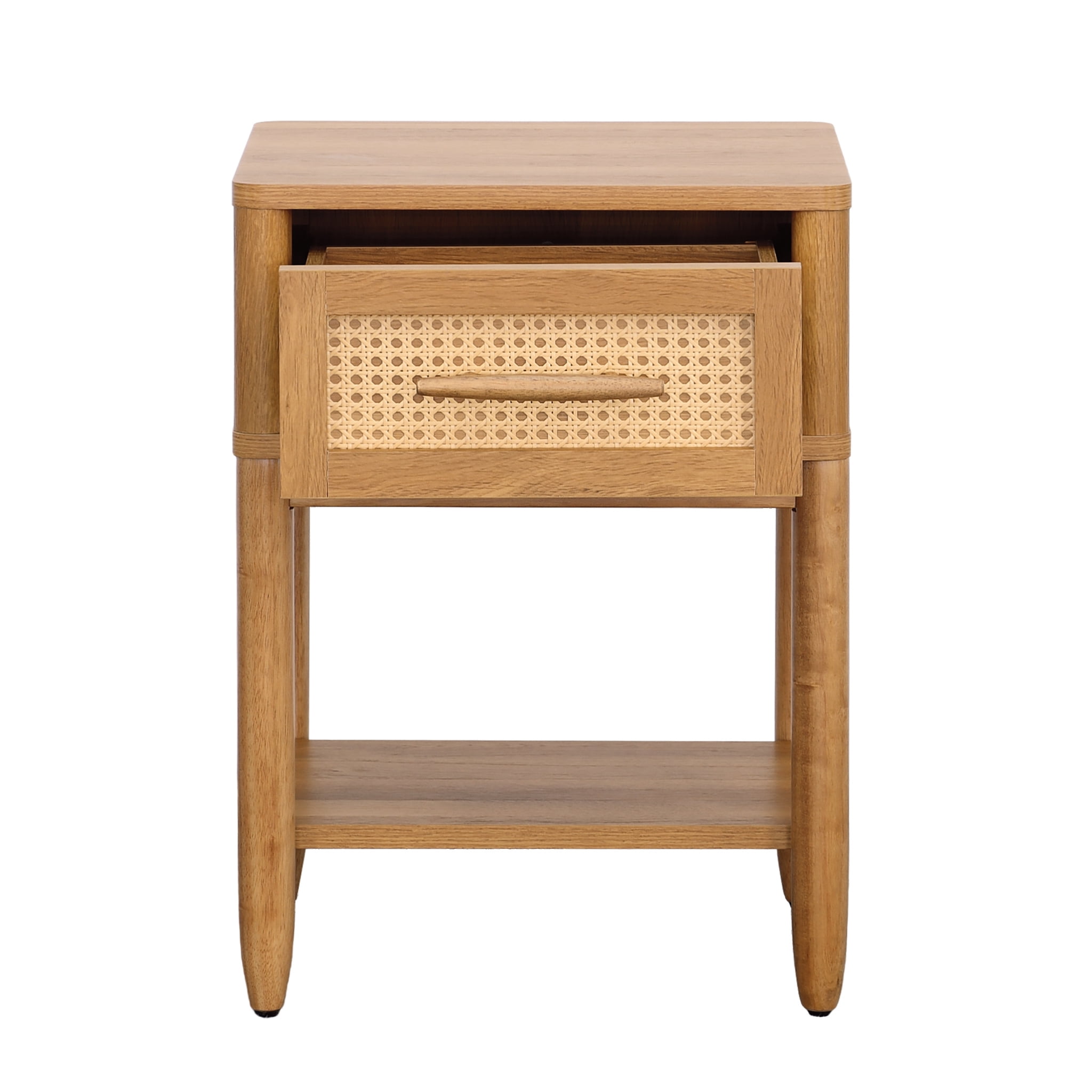 Better Homes & Gardens Springwood Caning Nightstand, Light Honey Finish - Image 11