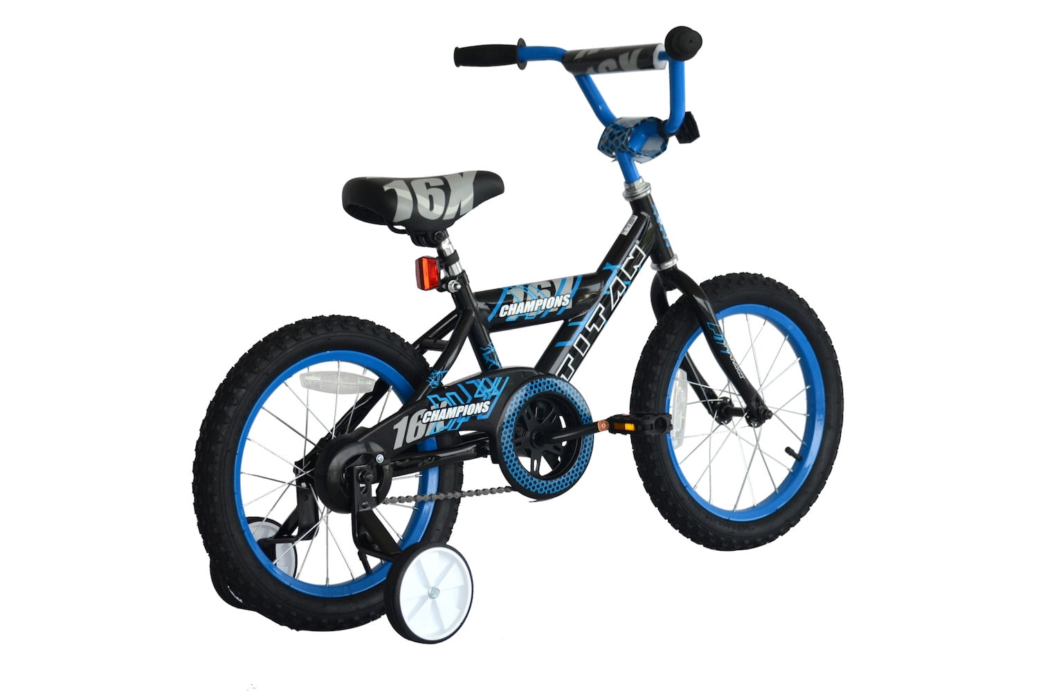 TITAN Champion 16-Inch Boys BMX Bicycle with Training Wheels, Black - Image 6