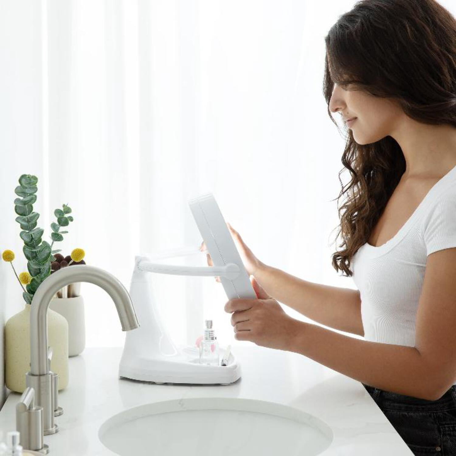 Zadro Max Bright Lighted Makeup Mirror w/ Magnification & Storage Tray - Image 5