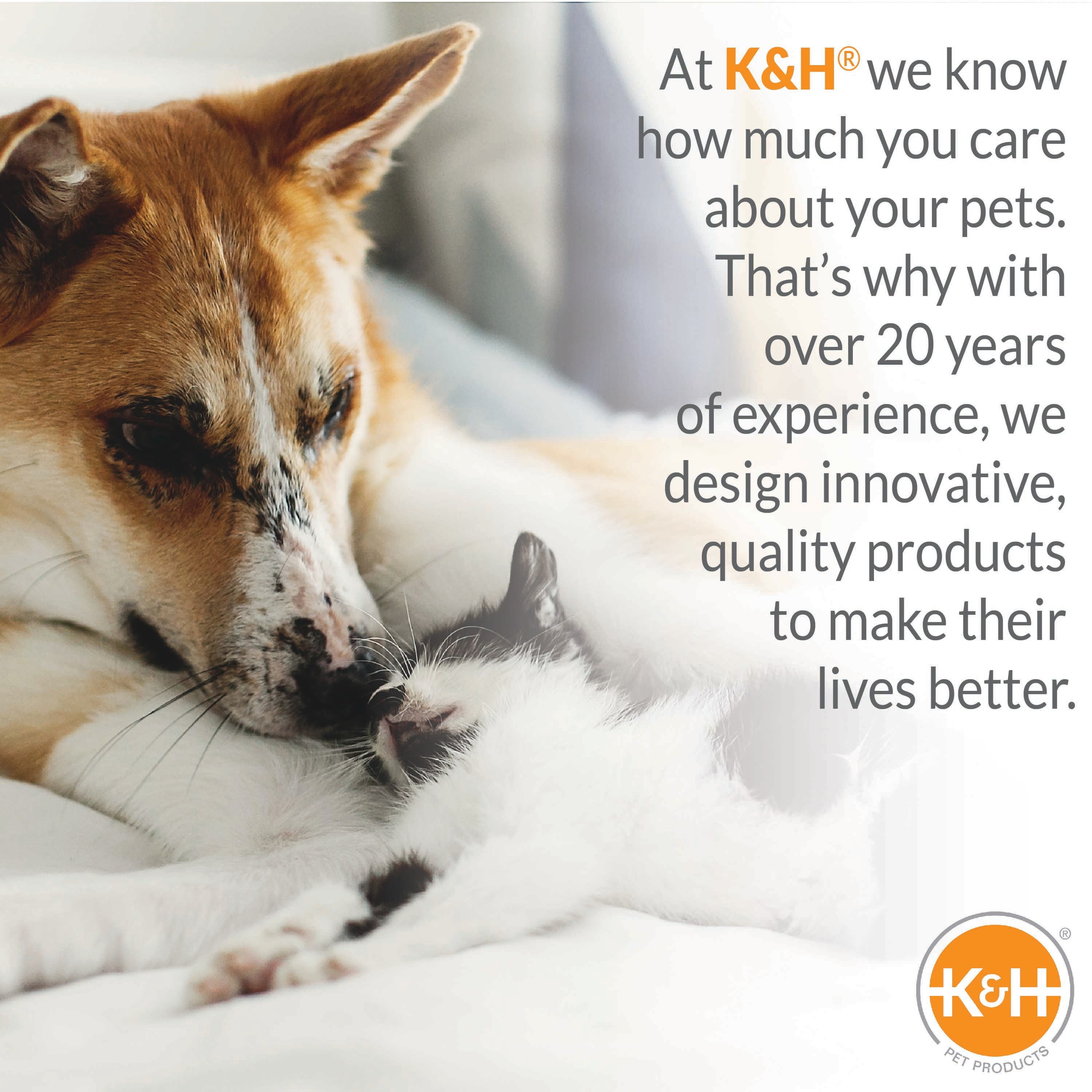 K&H Pet Products Mother’s Heartbeat Heated Puppy Bed Heated Bed + Bone Pillow Gray Large Breed Heartbeat 16 X 20 Inches - Image 8