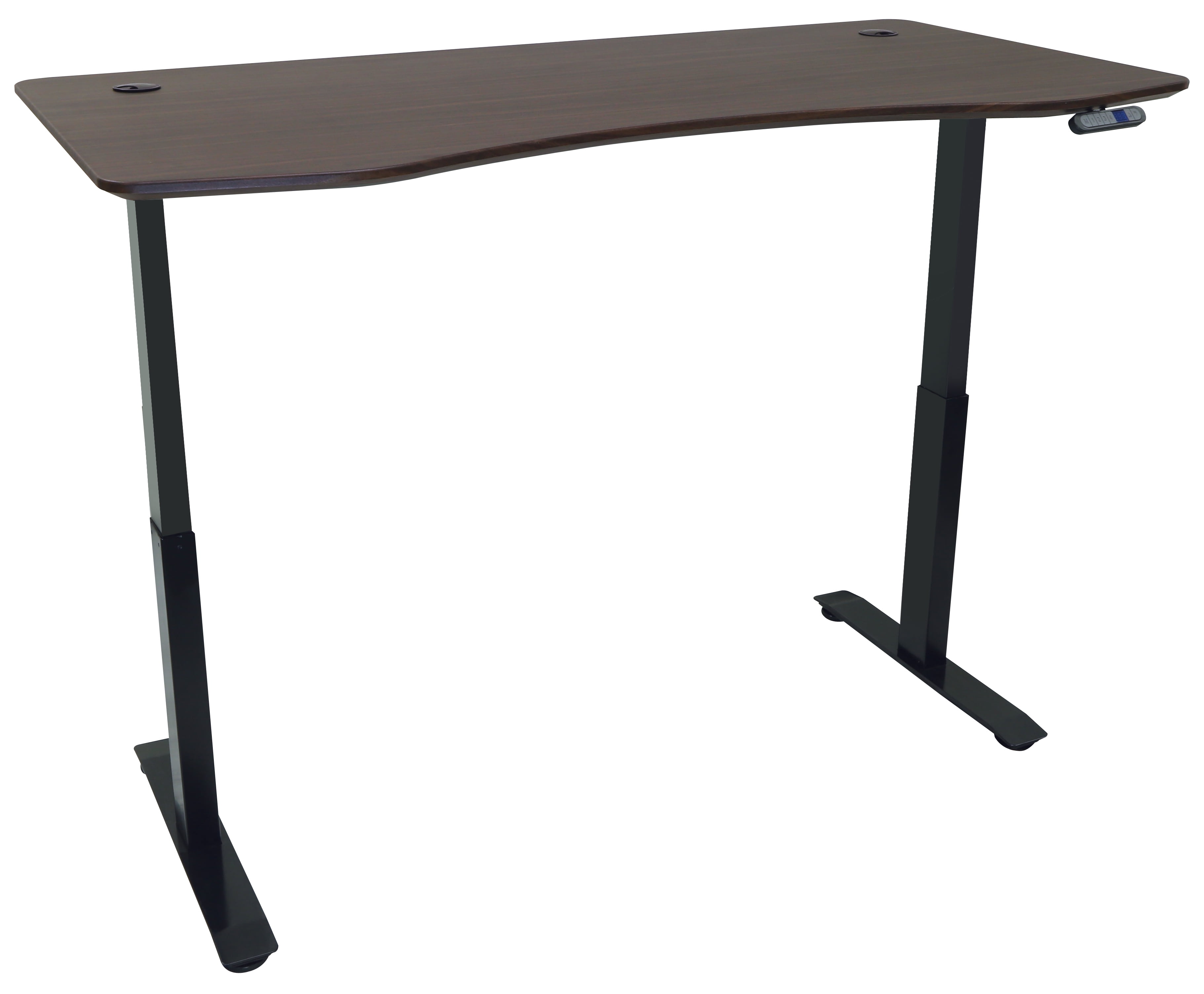 MotionWise Manager Series Dual Motorized Rising Sit/Stand Desk for Home Or Office, American Walnut - Image 4