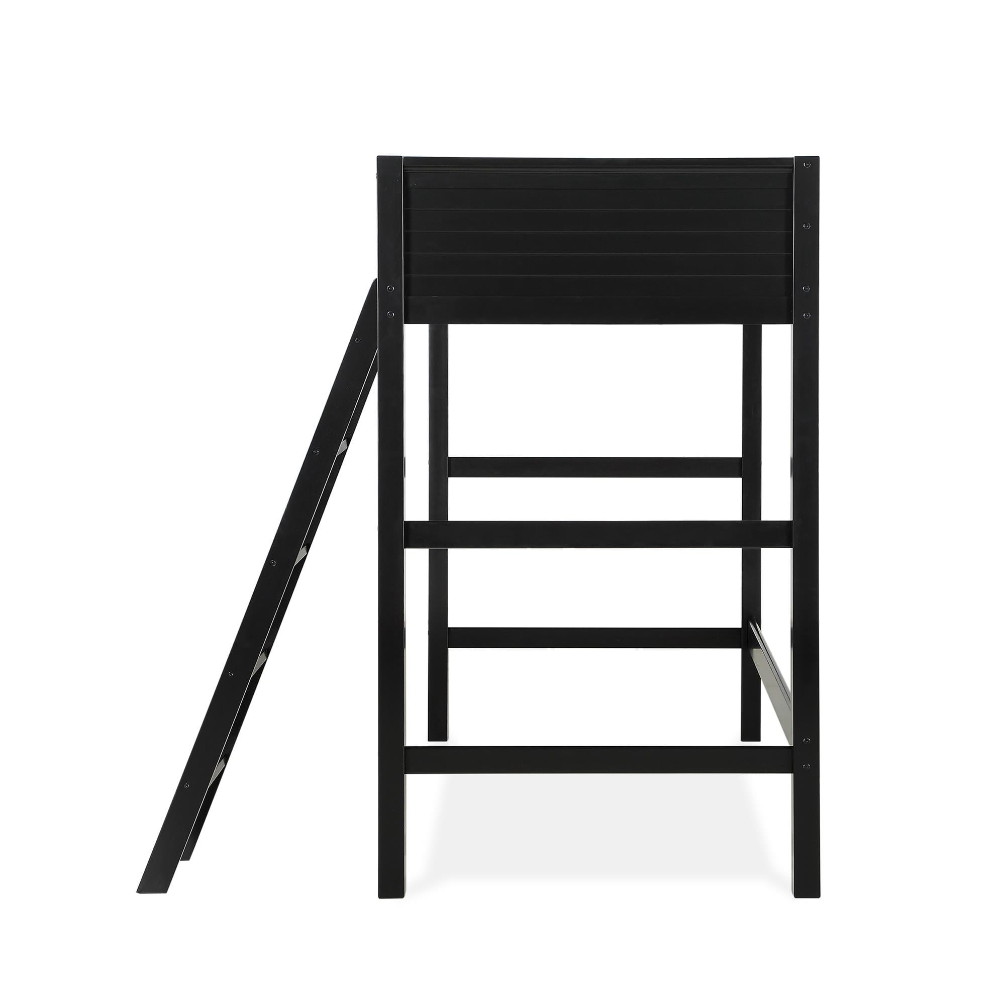 Your Zone Kiarah Twin Loft Bed with Ladder, Black - Image 12