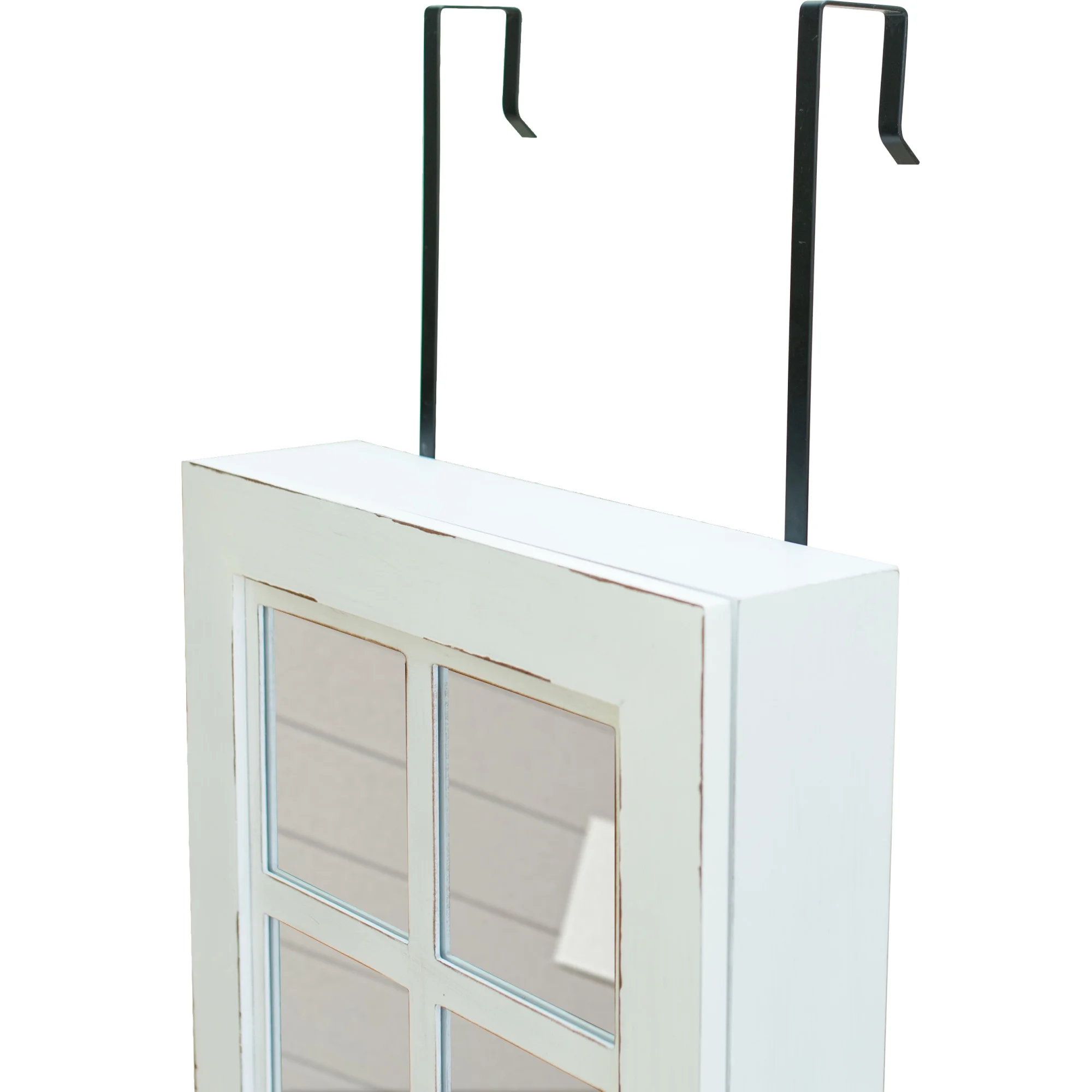 FirsTime & Co. White Eloise Mirrored Jewelry Armoire, Farmhouse, Painted, Rectangular,Wood, 14 x 3.75 x 43 in - Image 9