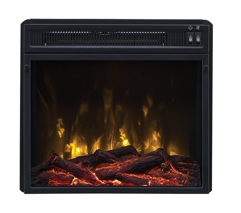 Twin Star Home TV Stand for TVs up to 65 inches with ClassicFlame Electric Fireplace with Open Shelves, Black Walnut - Image 7