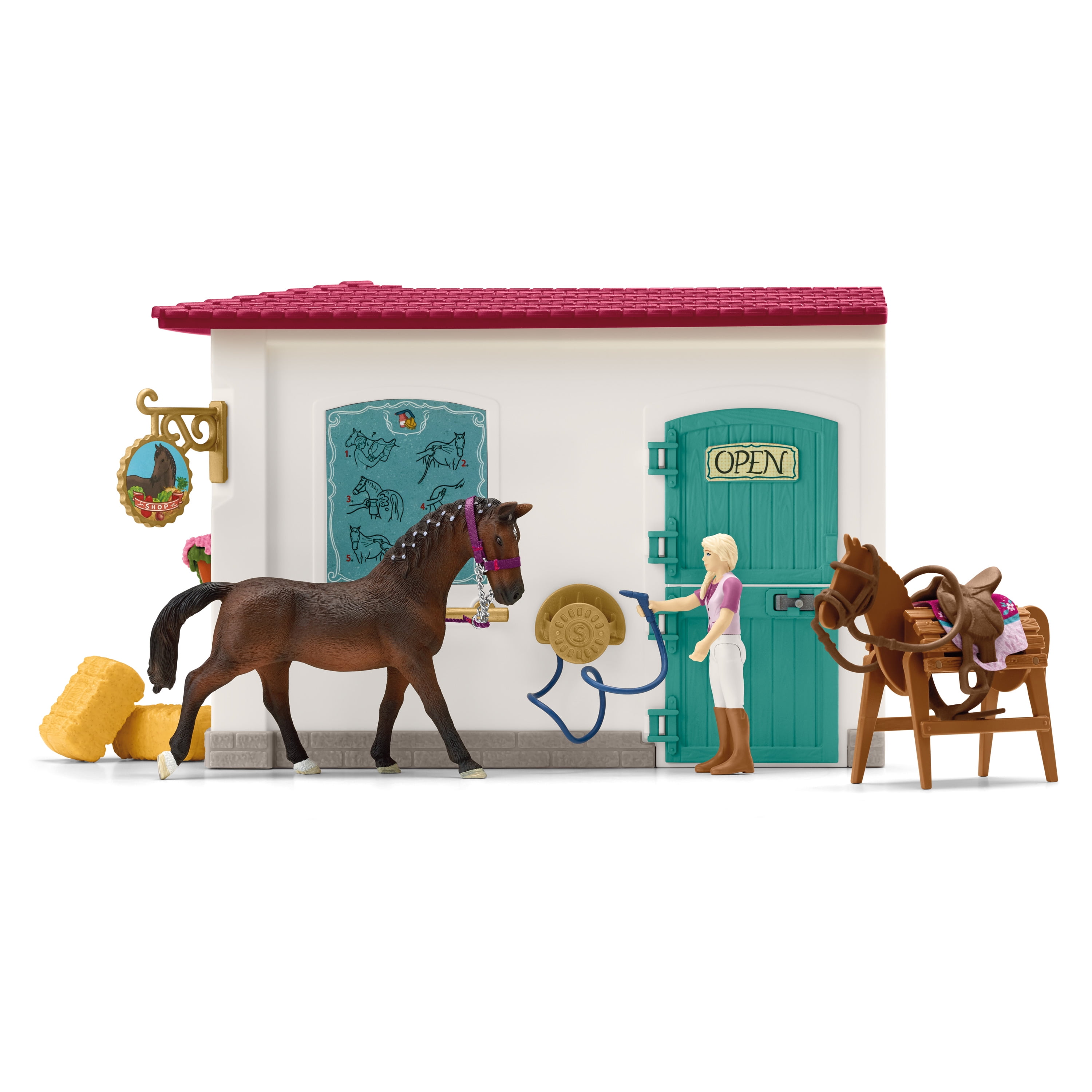 schleich Horse Club - 67 PC Sofia’s Tack Shop Playset with Toy Horse, 2 Poseable Figures and Accessories - Equestrian Toy Set for Kids Ages 5+ - Image 13