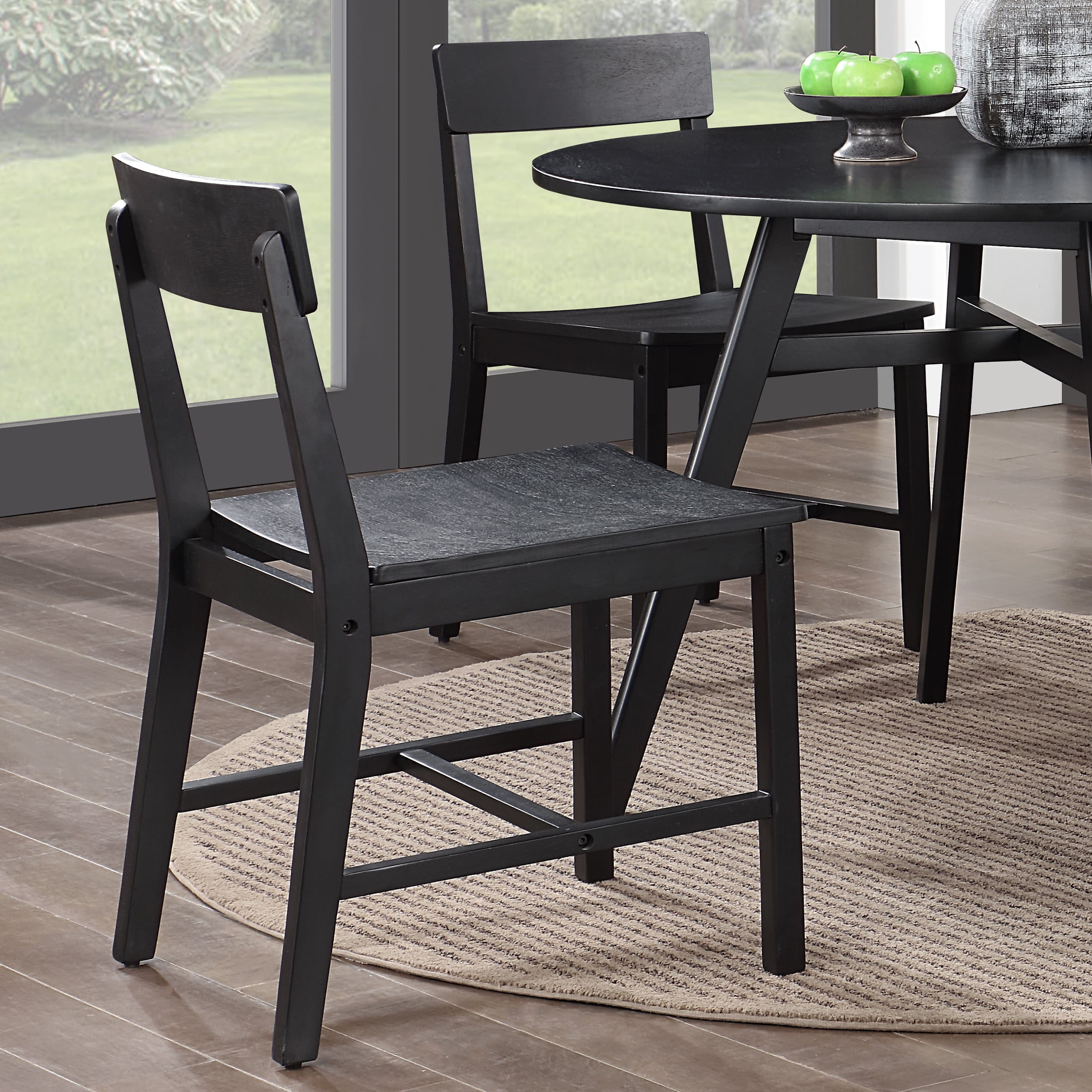 Mainstays Wood Dining Chair 4 Pack, Black Color, Wood Seat Pad, Include 4 Chairs for Indoor - Image 10