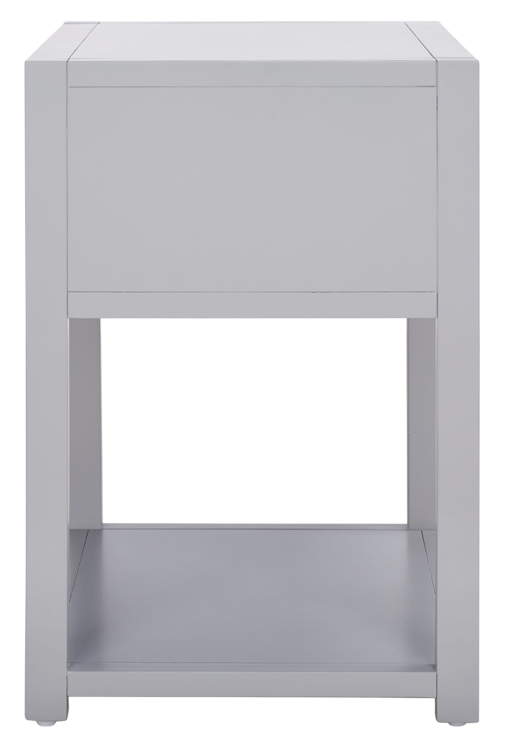 SAFAVIEH Yudi Solid 1 Drawer 1 Shelf Nightstand, Grey - Image 4