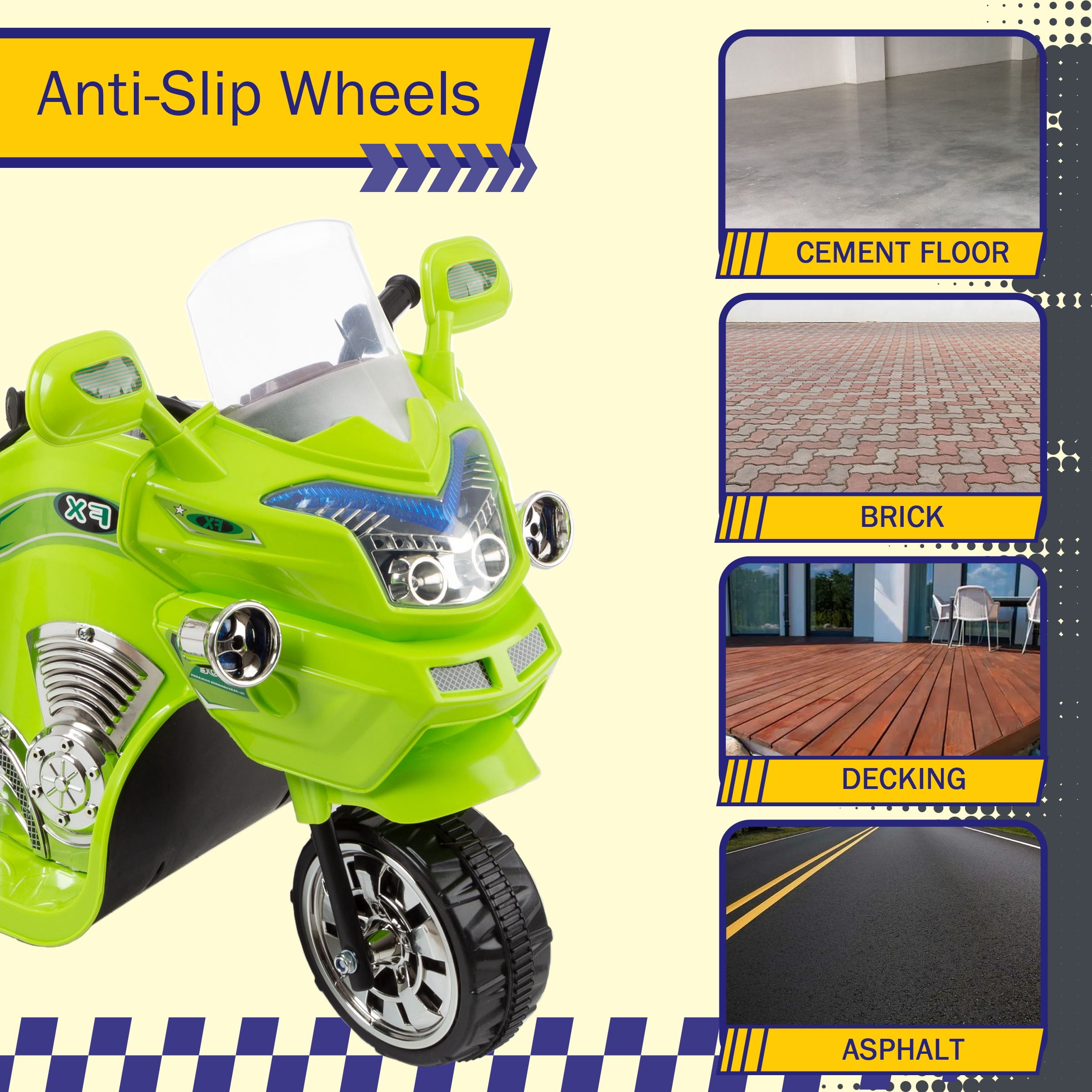 Electric 3-Wheel Motorcycle Battery Powered for Kids by Lil' Rider - Image 4