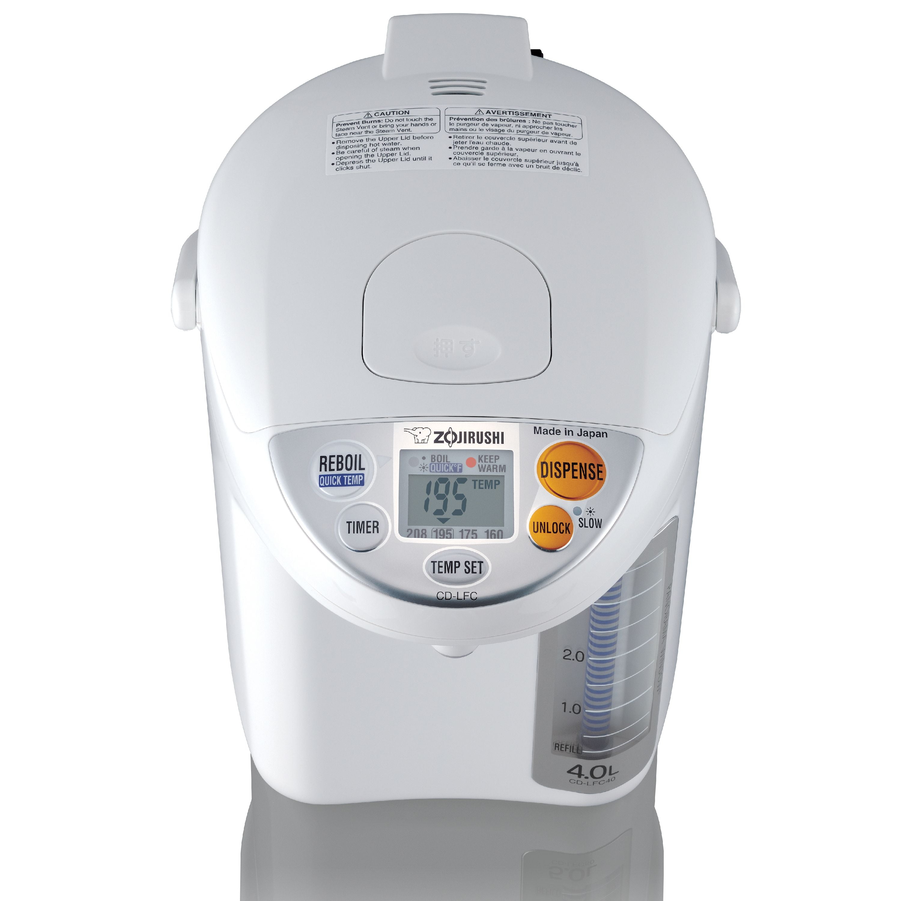 Zojirushi CD-LFC40WA Panorama Window® Micom Boiler & Warmer - Image 2