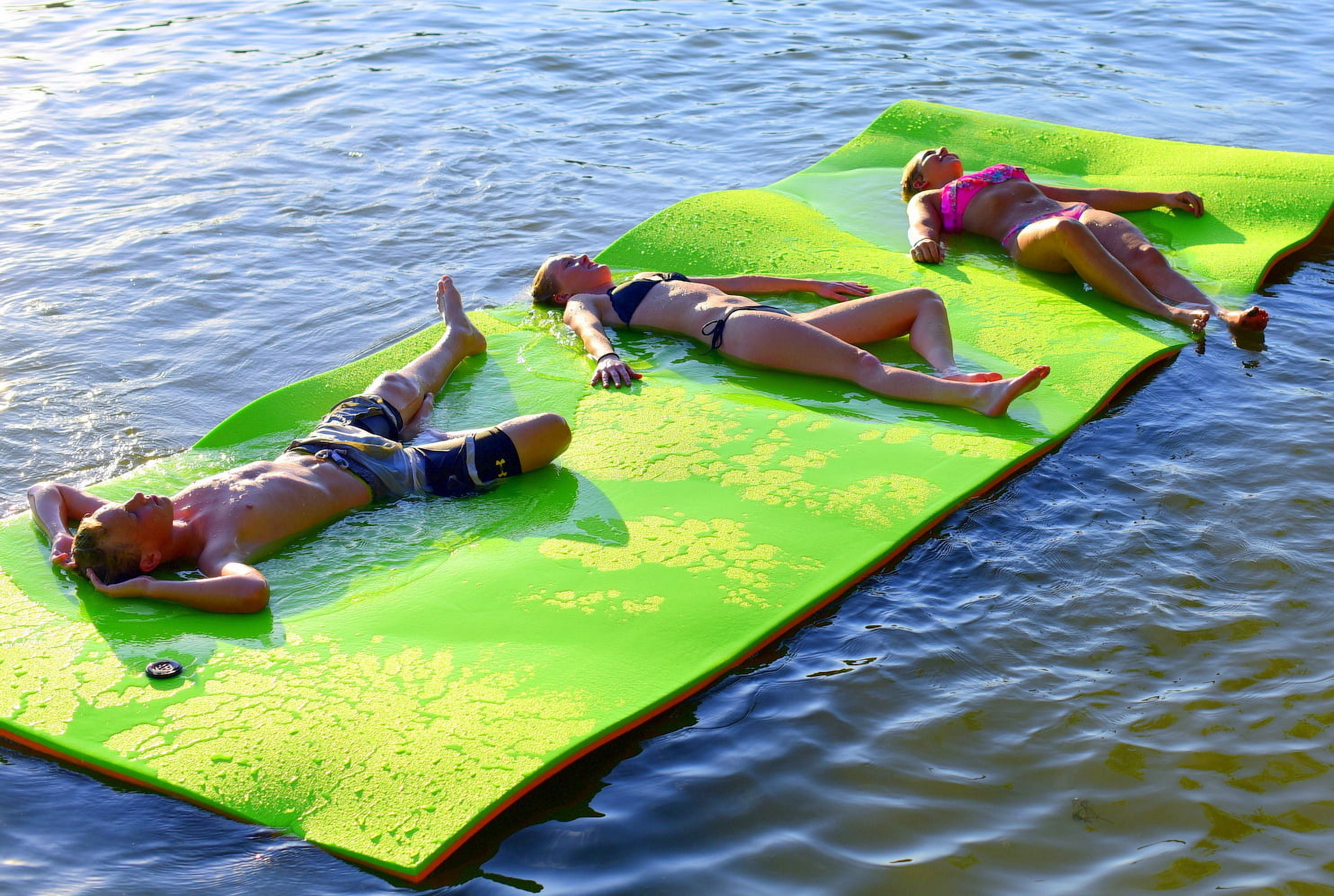 Rubber Dockie 18x6 ft Premium Foam Floating Water Mat Pad (Green & Orange) - Image 4