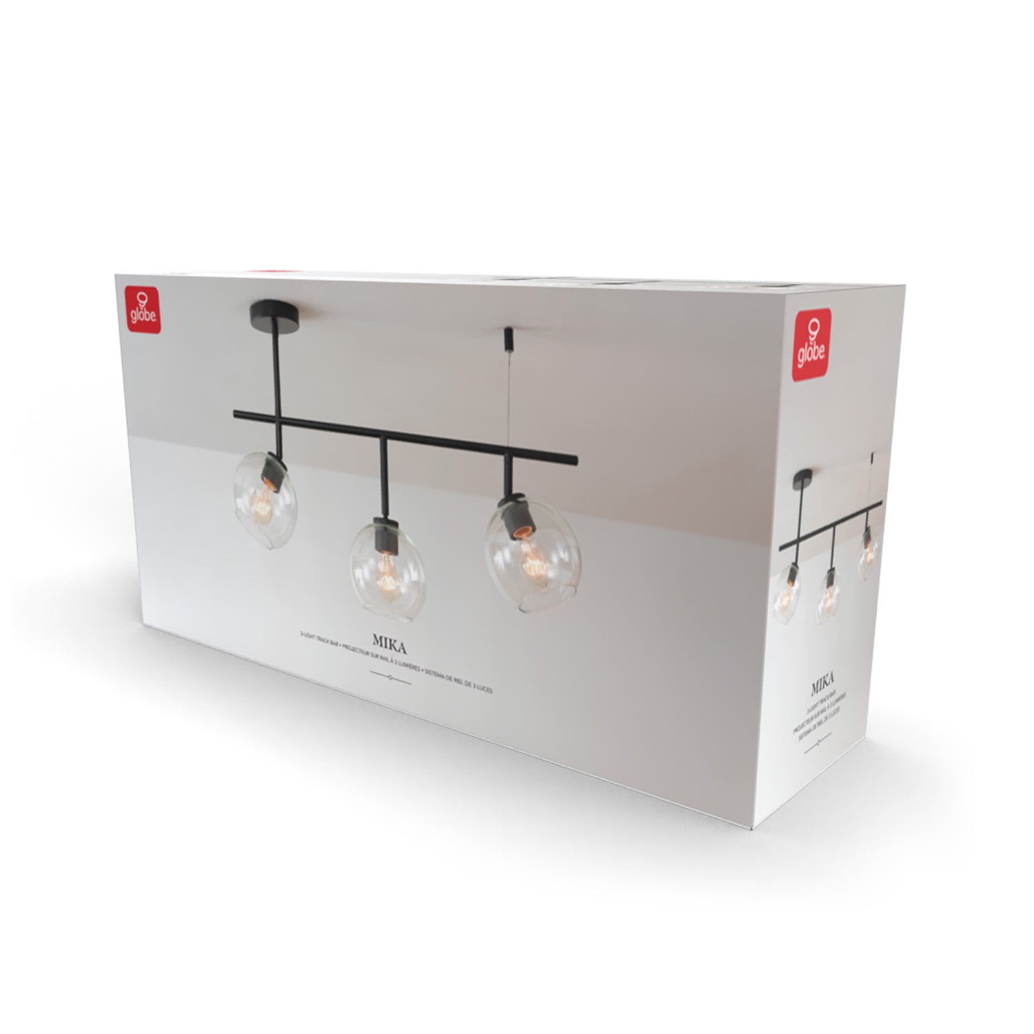 Globe Electric Mika 3-Light Matte Black Track Lighting - Image 3