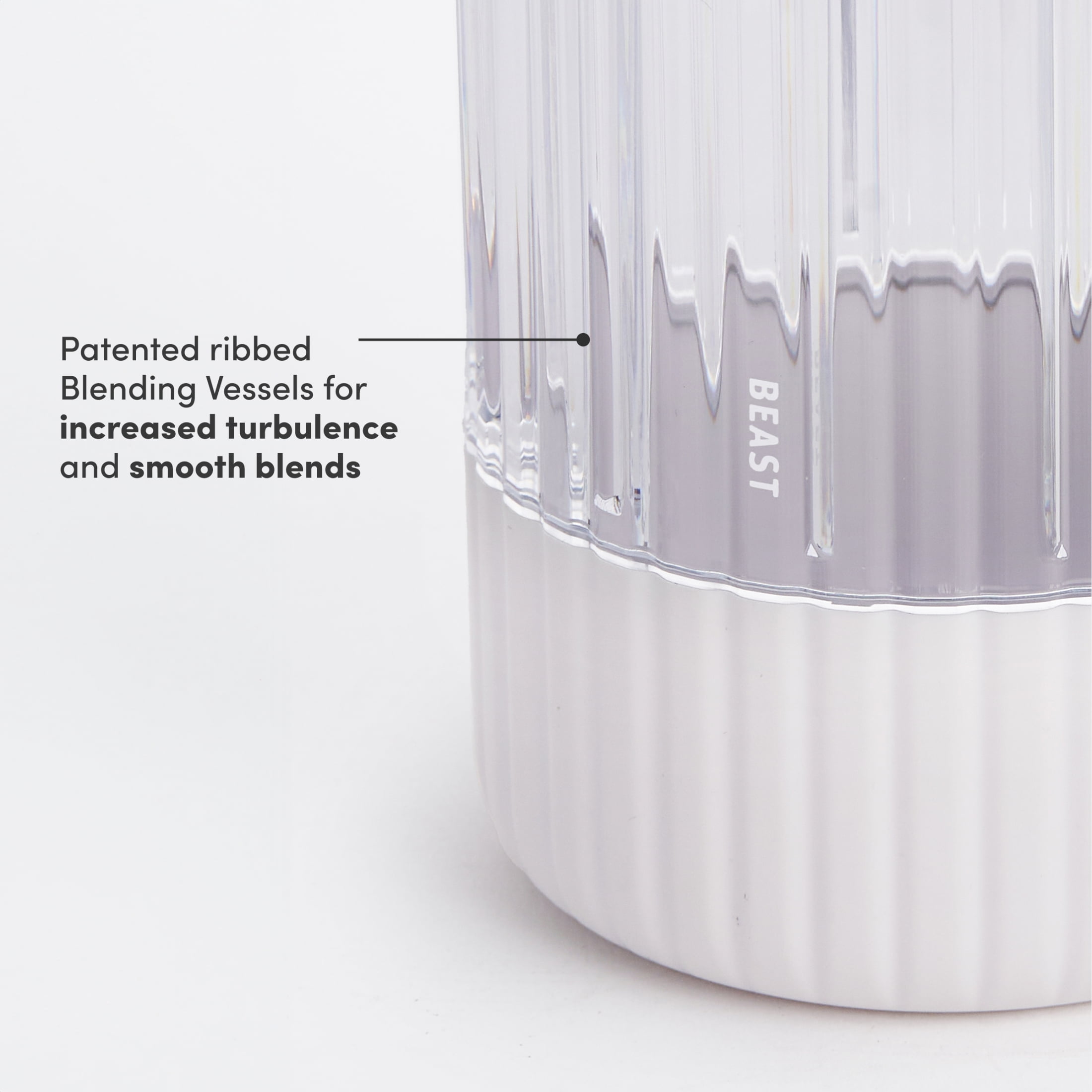 The Beast Mini® Blender | Personal Countertop Blender for Smoothies, Shakes, Food Prep, Frozen Fruits & Veggies, Sauces & Dips | Portable Bottle, Straw Cap and Straws | 600W Motor (Cloud White) - Image 5