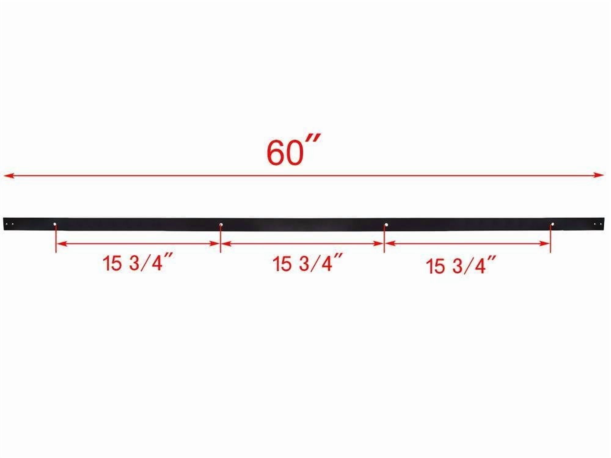 60 in. Antique Bronze Classic Bent Strap Barn Style Sliding Door Track and Hardware Set - Image 3