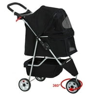 Bestpet Pet Stroller, 3 Wheels, Travel Folding Carrier T13 - Image 4