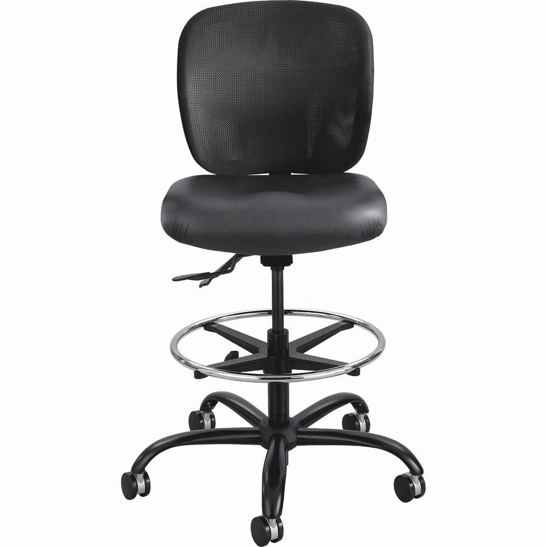 Safco Big and Tall Stool, Heavy Duty Black Vinyl Seat Mesh Back Rated to 400 lbs. - Image 5