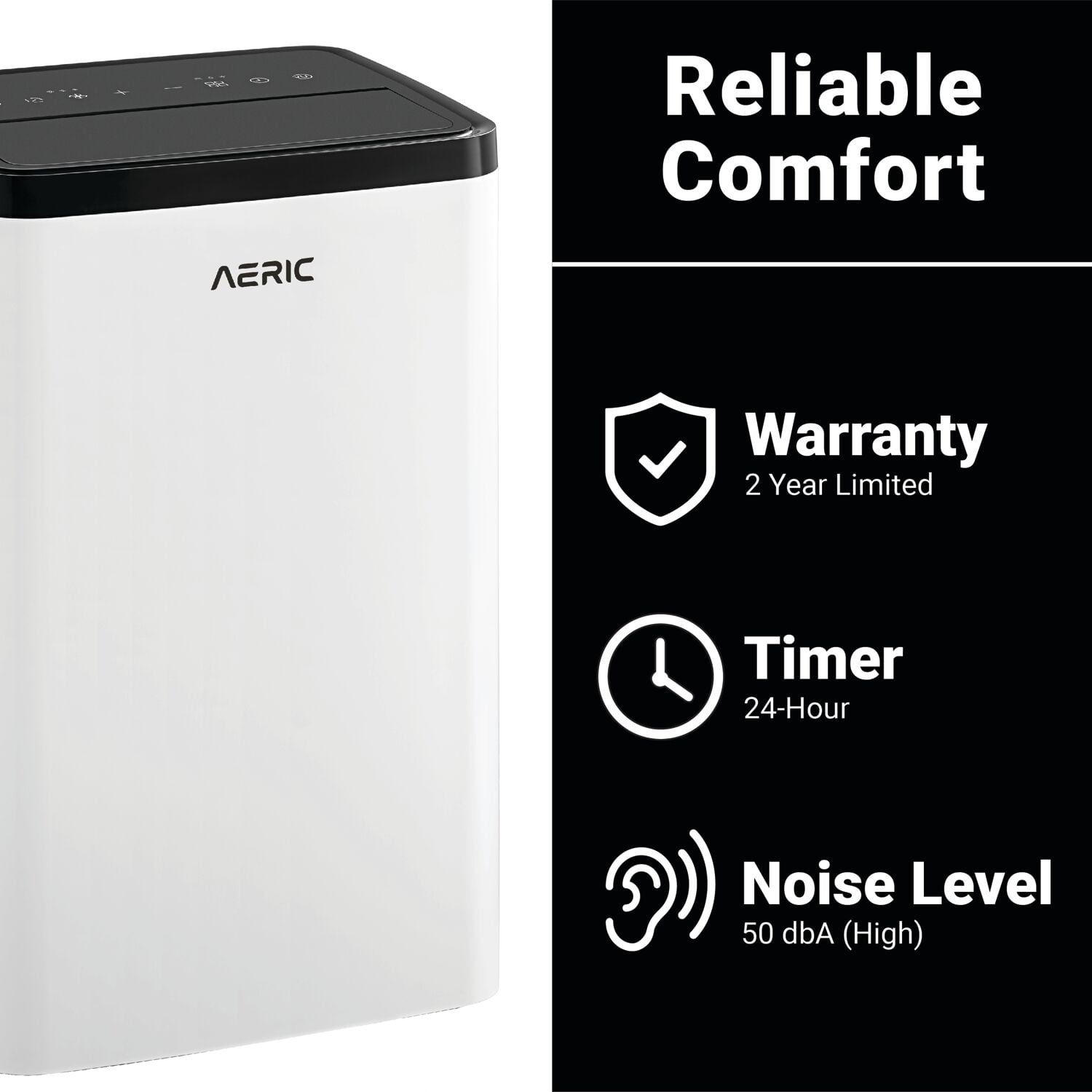 Aeric 8,000 BTU SACC (12,000 BTU ASHRAE) Portable Air Conditioner, Up to 550 Sq ft, AERP081AW - Image 2