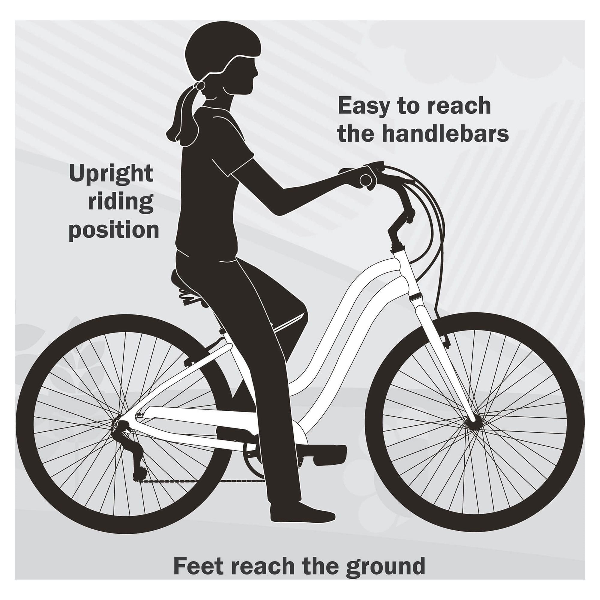 26" Huffy Cranbrook Comfort Cruiser Bike, Ages 13+ Years, Gray - Image 10