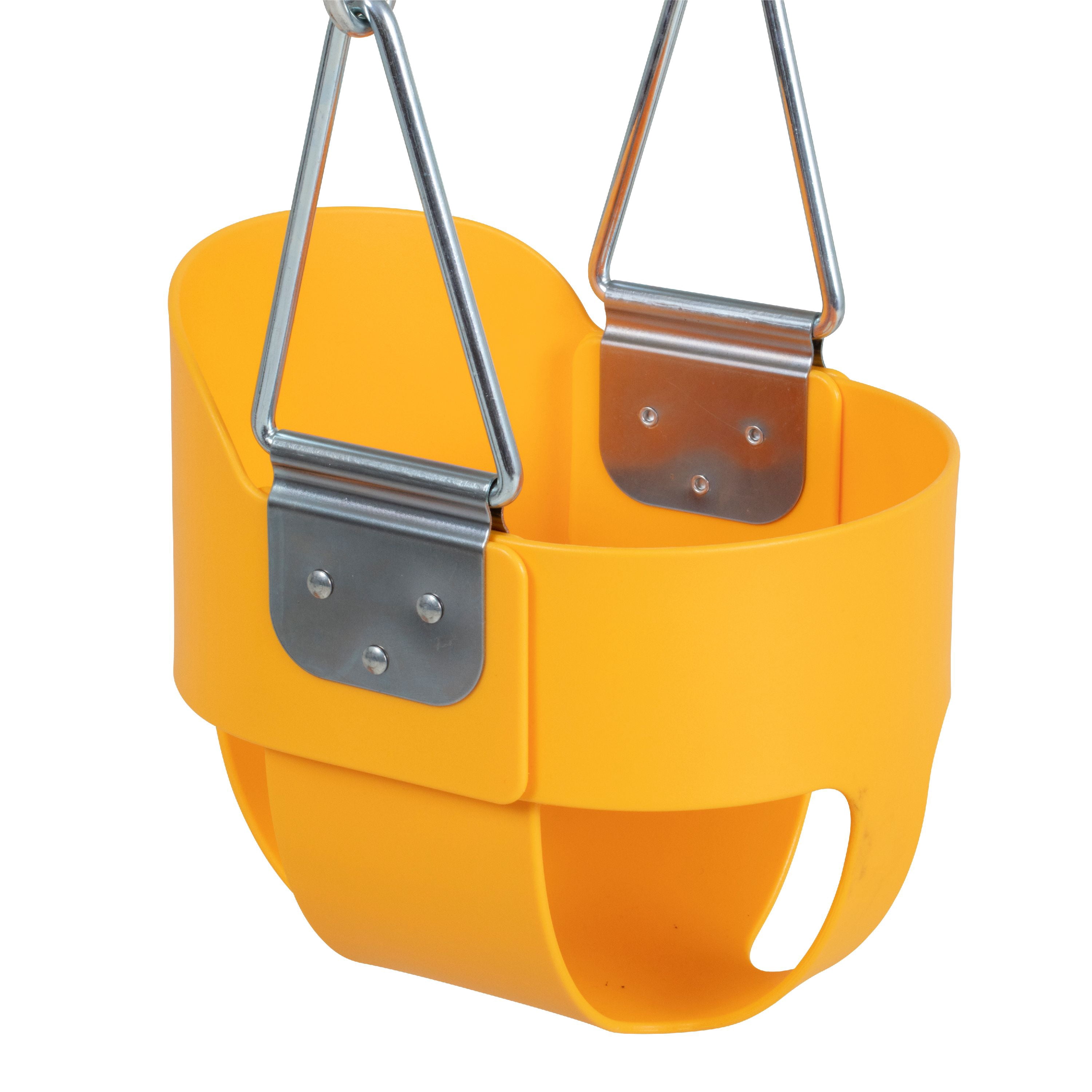 Jack and June Yellow High Back Full Bucket Playset Toddler Swing with Plastisol-Coated Chains - Image 3