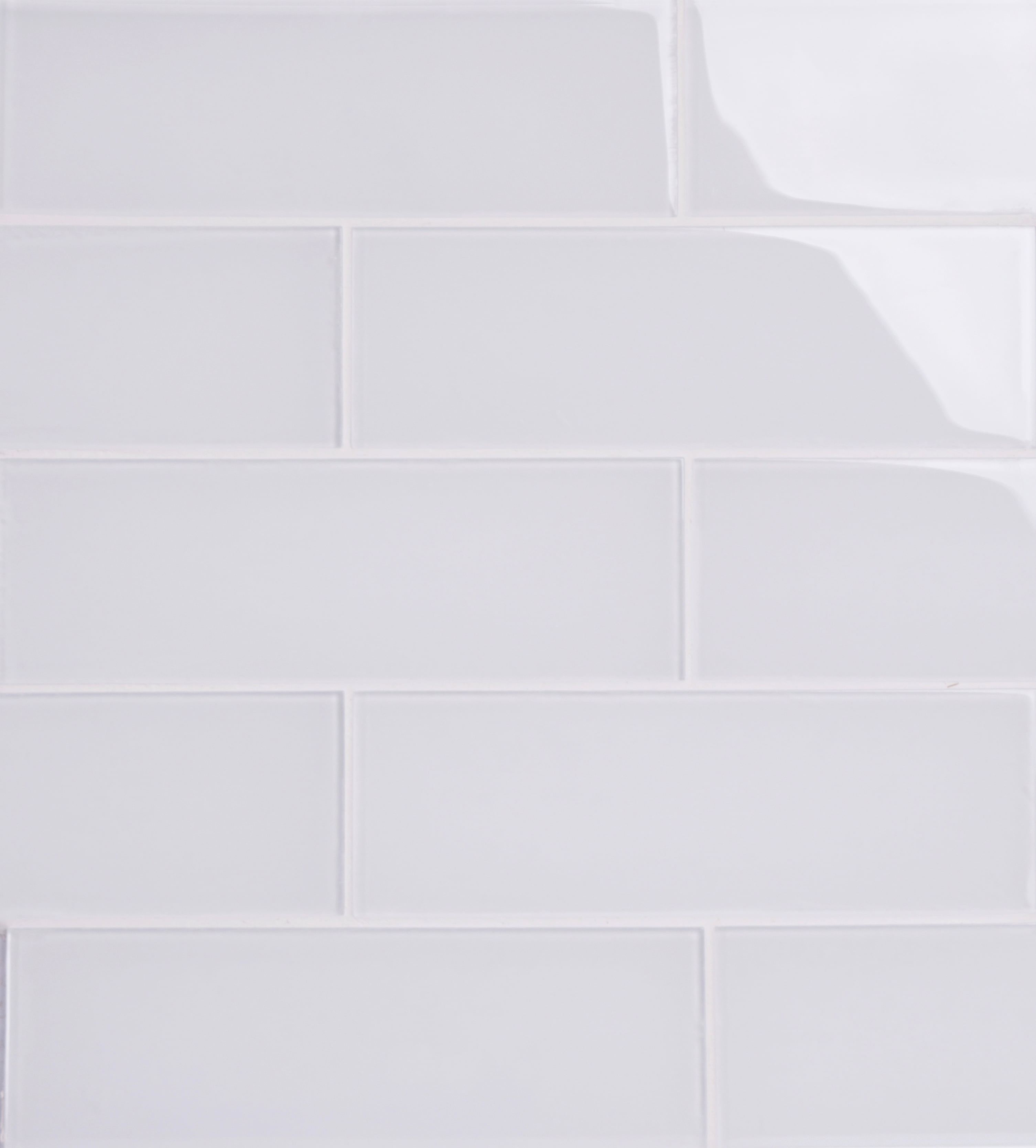 WS Tiles - Premium White 4 in. x 12 in. Individual Glass Subway Wall Tile (5 sq. ft / Case) - Image 3