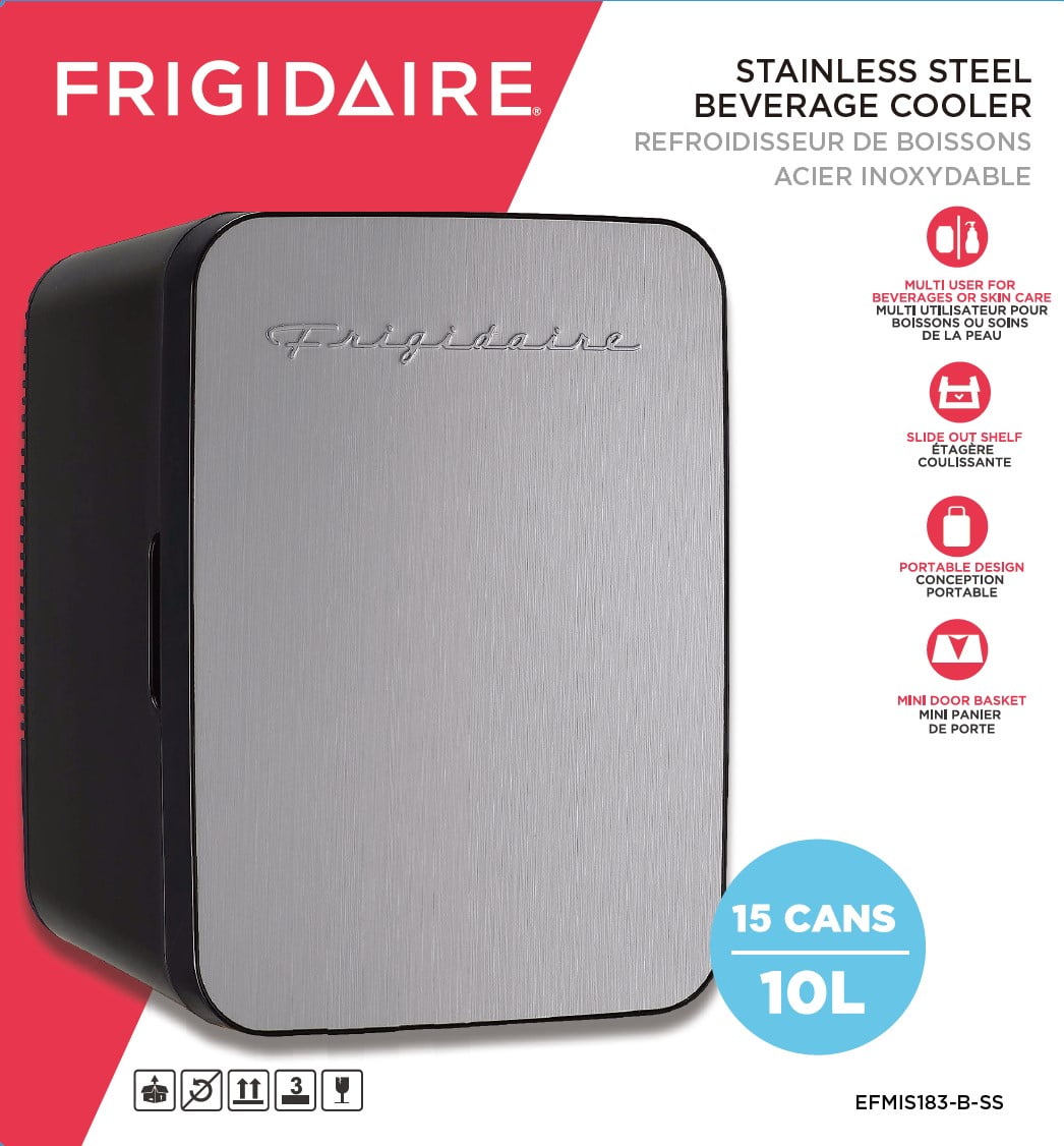 Frigidaire, Retro 10L, 15-Can Mini Personal Fridge Cooler, EFMIS183, Stainless Steel - Image 3