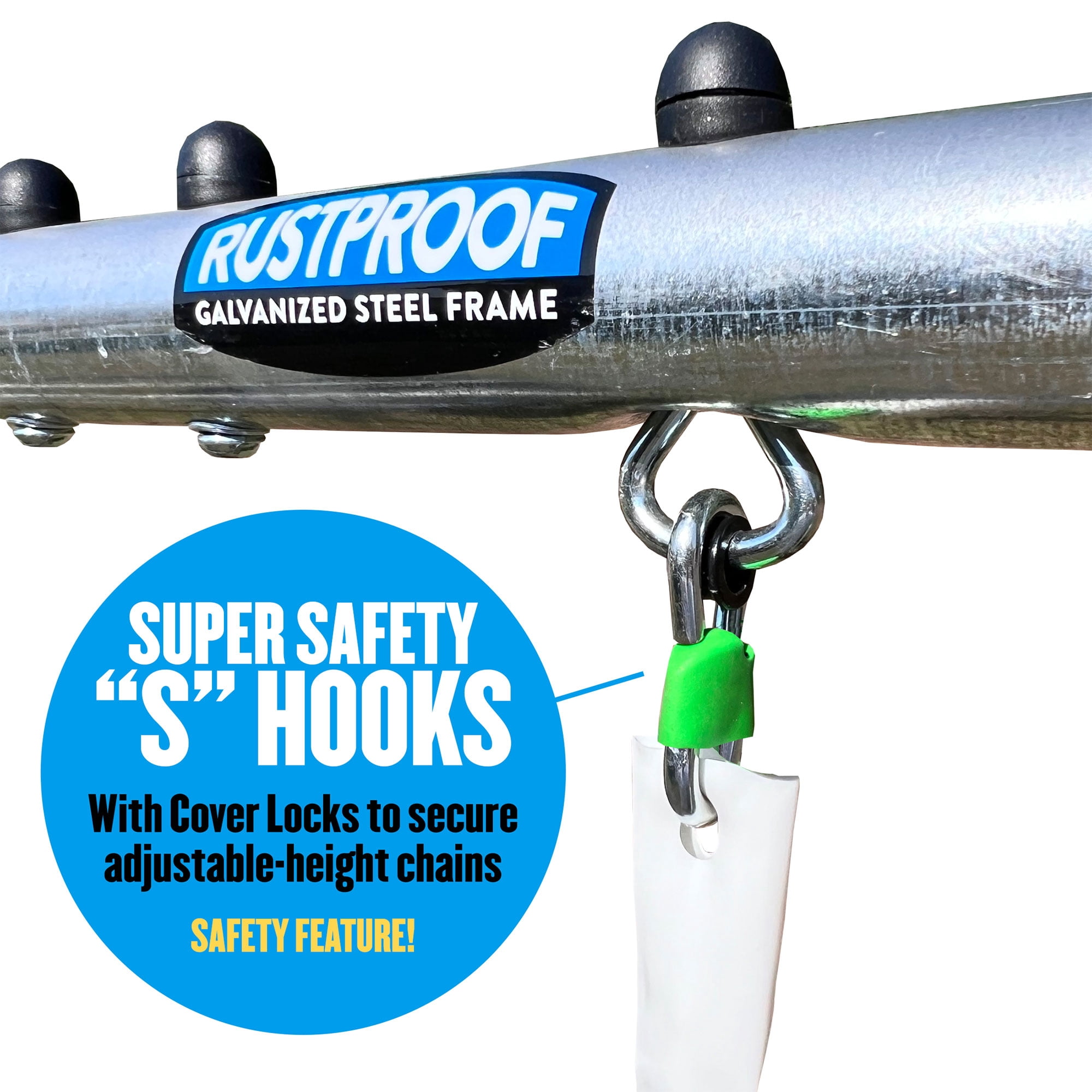 XDP Recreation Aqua Play Park Swing Set and Water Slide with Tarp, 2 Swings, and a Disc Swing - Image 7