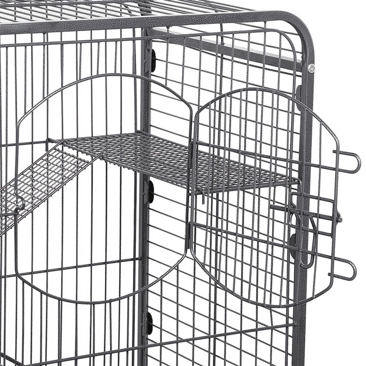 Renwick Metal Ferret and Small Animal Cage, Black, 37'' - Image 2