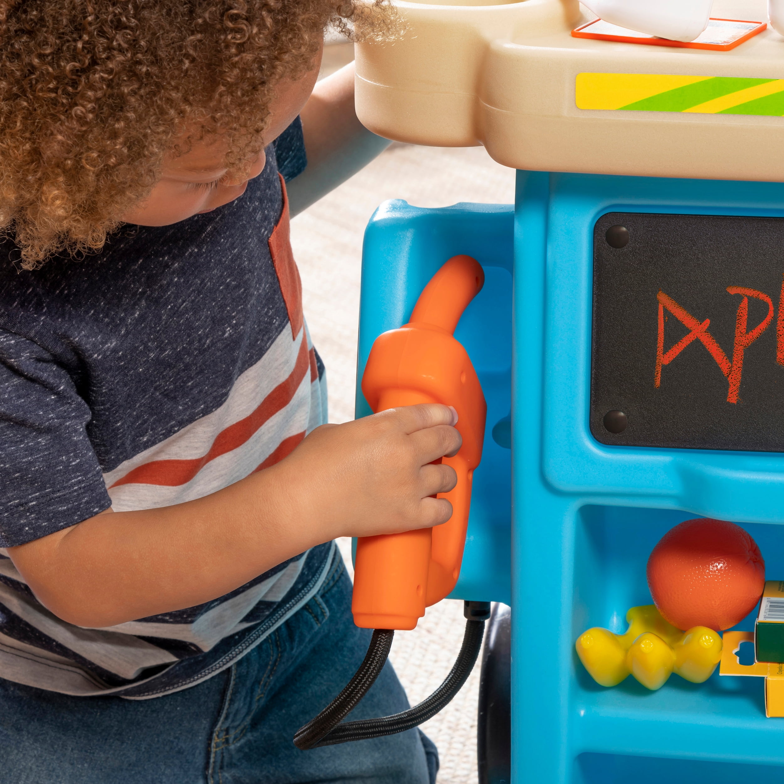 Step2 Stop & Go Market Blue Outdoor Playhouse and Kids Playset with Umbrella - Image 20