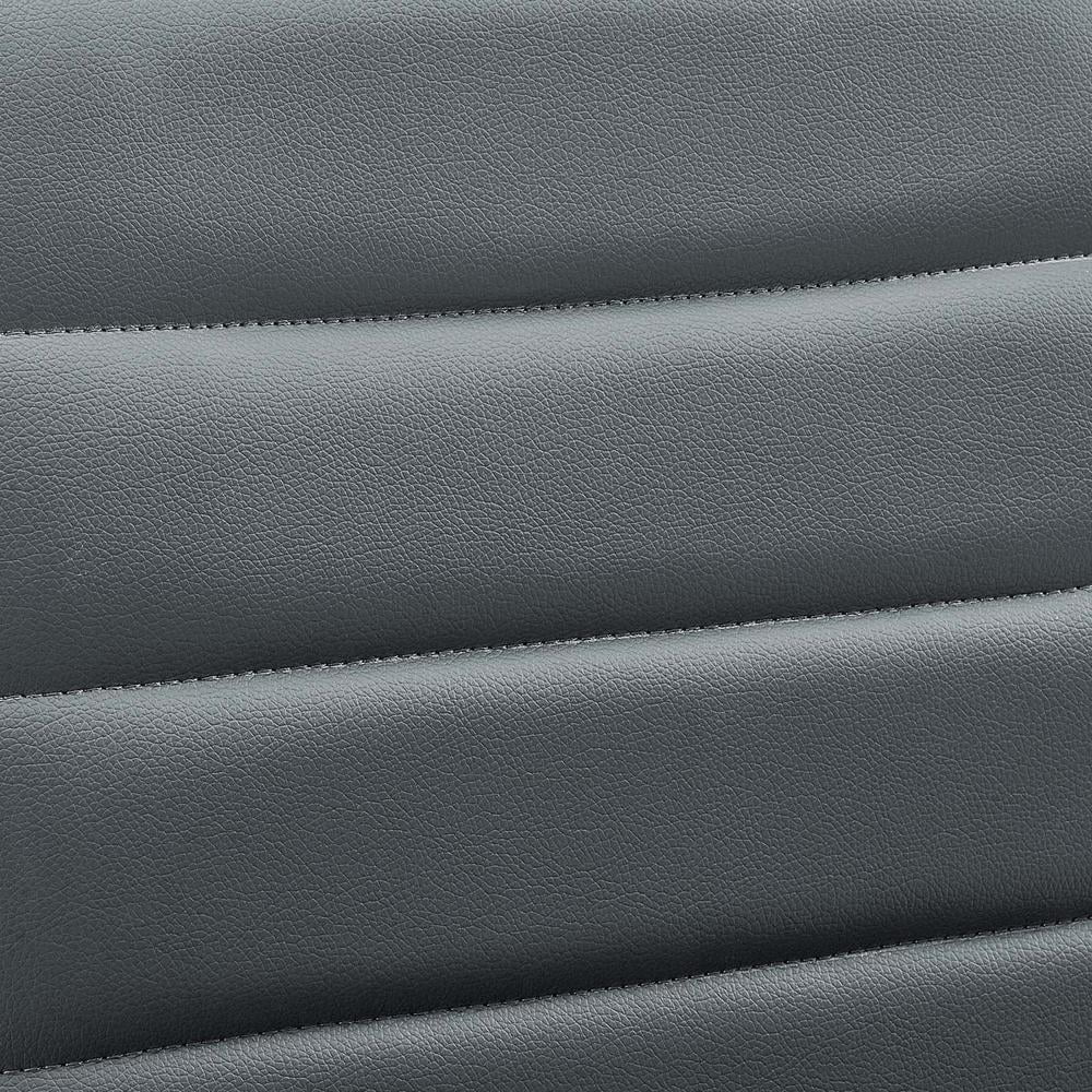 Modway Ripple Modern Vinyl Armless Mid Back Office Chair in Gray - Image 4